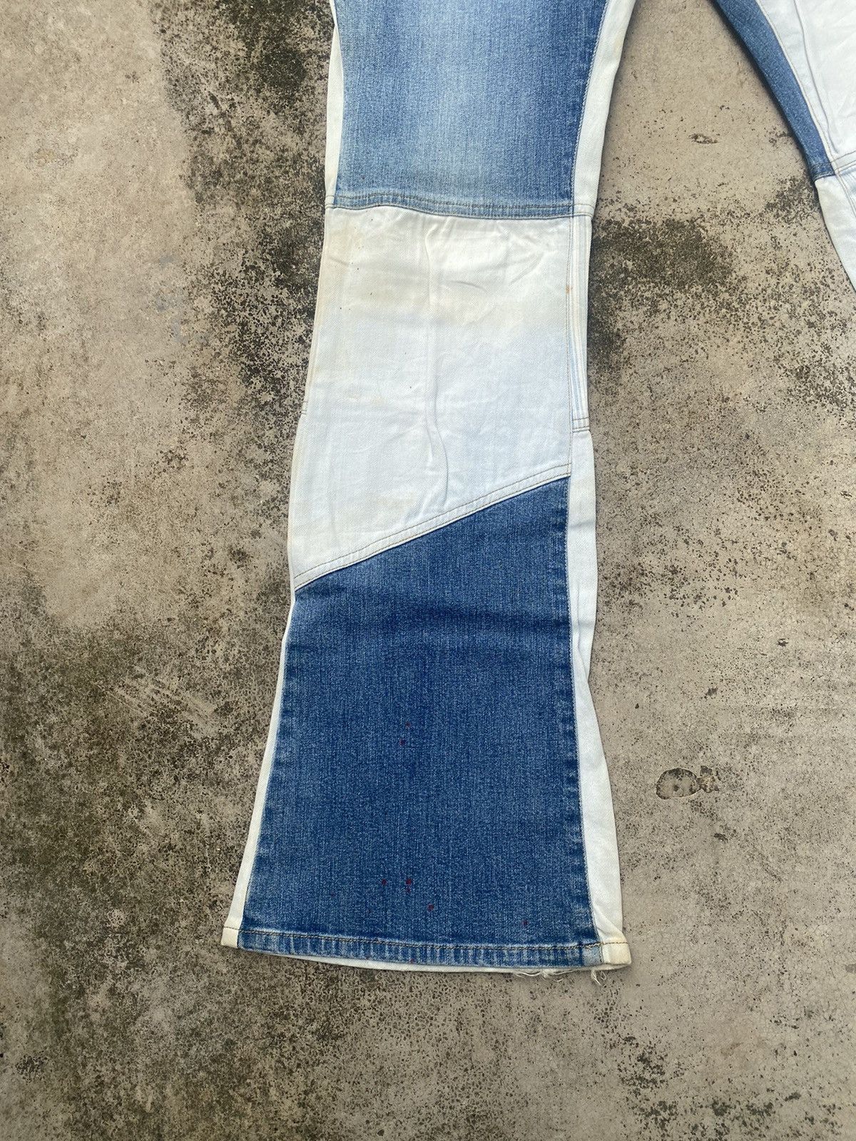If Six Was Nine × Japanese Brand Flare Jeans Oririn Hagi Painted Size US 29 - 4 Thumbnail