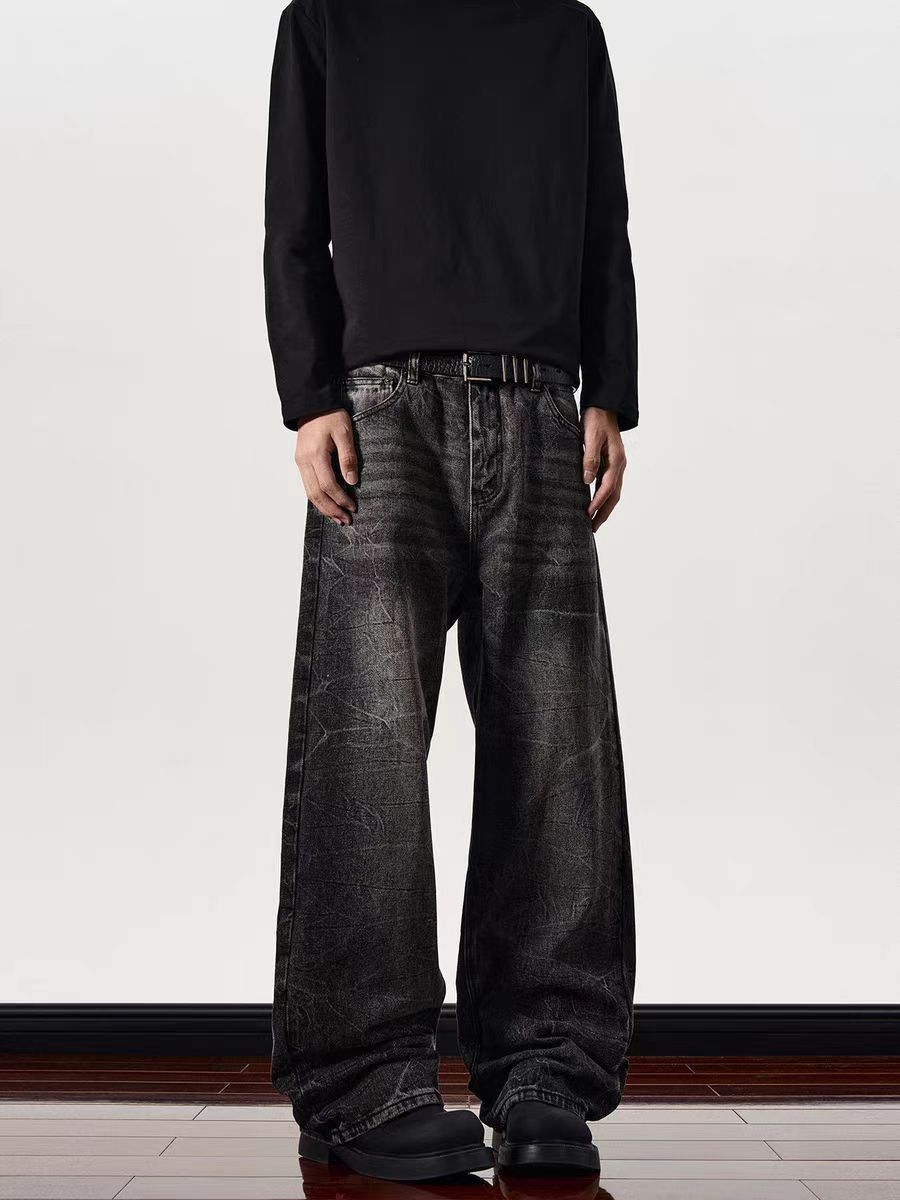 Japanese Brand × Jean Washed black baggy vintage jeans Size US 32 / EU 48 - 5 Thumbnail