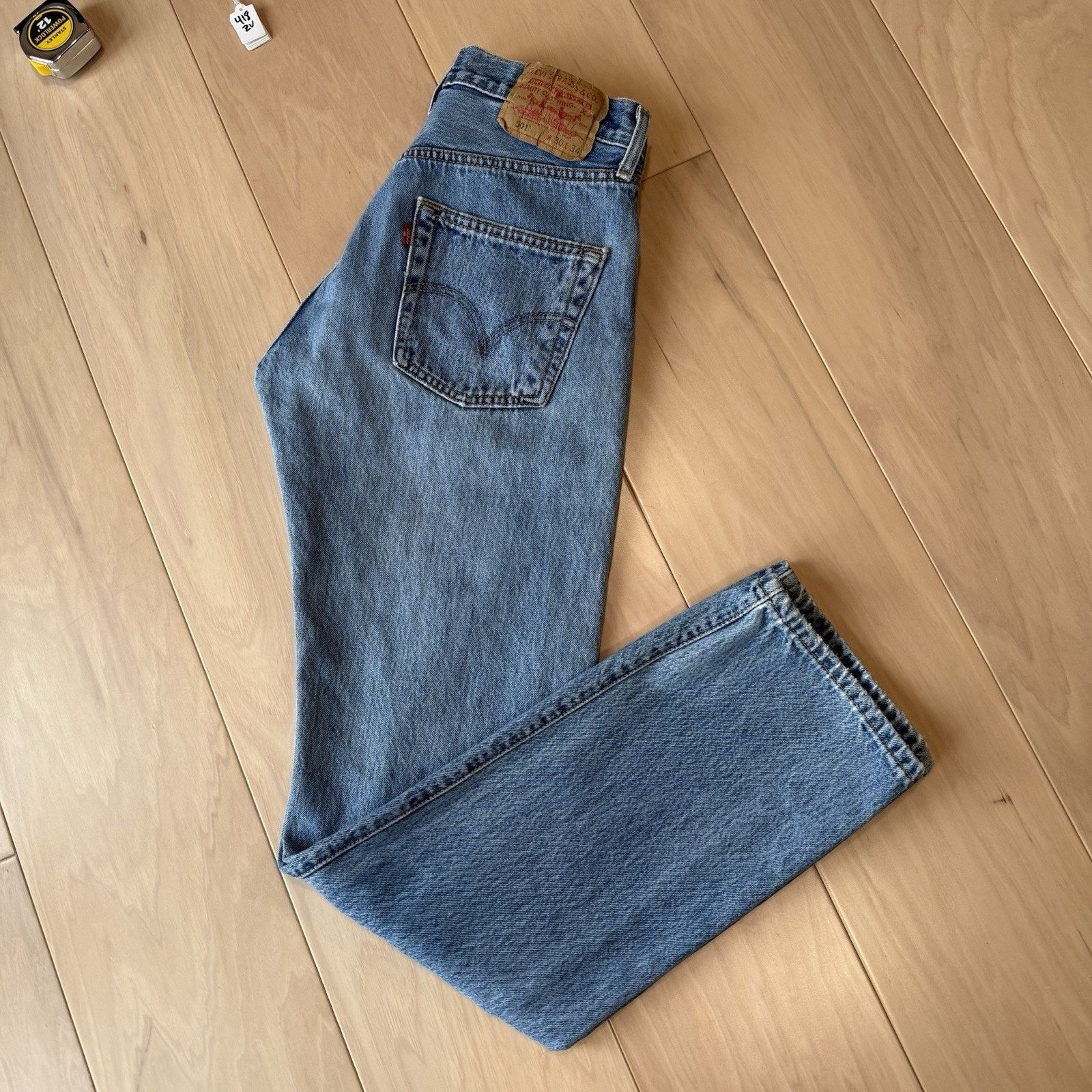 Levi's × Vintage Vintage Levis 501 Jeans 29 Blue Medium Wash Straight Denim Size US 29 - 11 Thumbnail