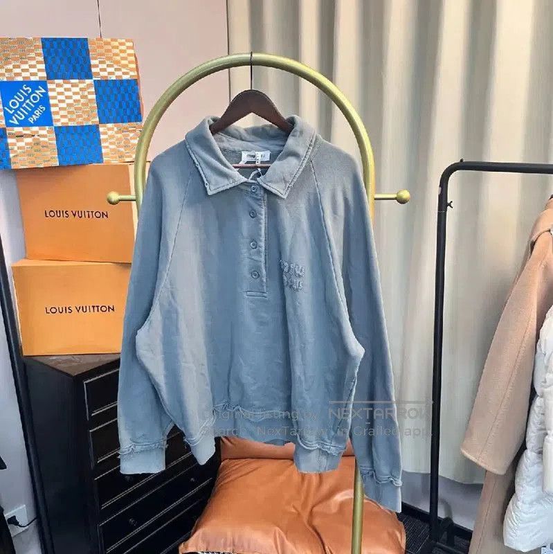 Miu Miu Miu Miu Gray Sweatshirt for Women . Size S / US 4 / IT 40 - 1 Thumbnail