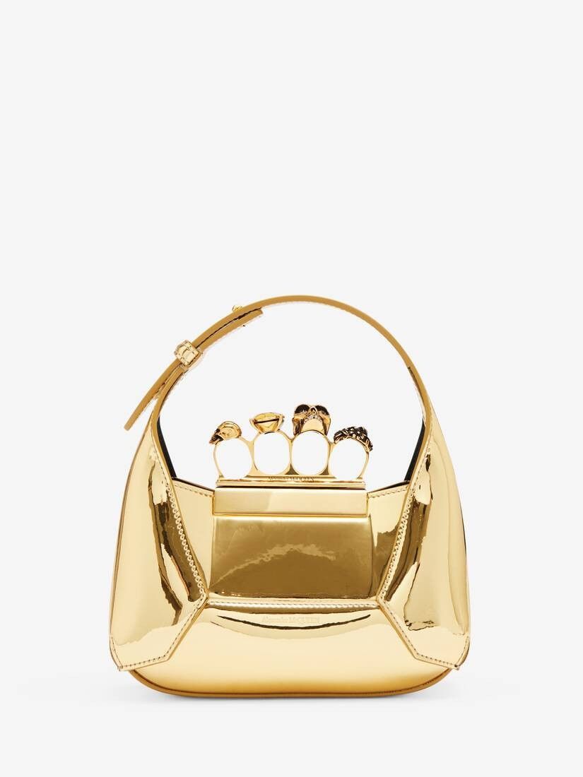 Alexander McQueen o1w1db10925 Size: OS/The Jewelled Hobo Mini Bag in Golden Size ONE SIZE - 1 Thumbnail