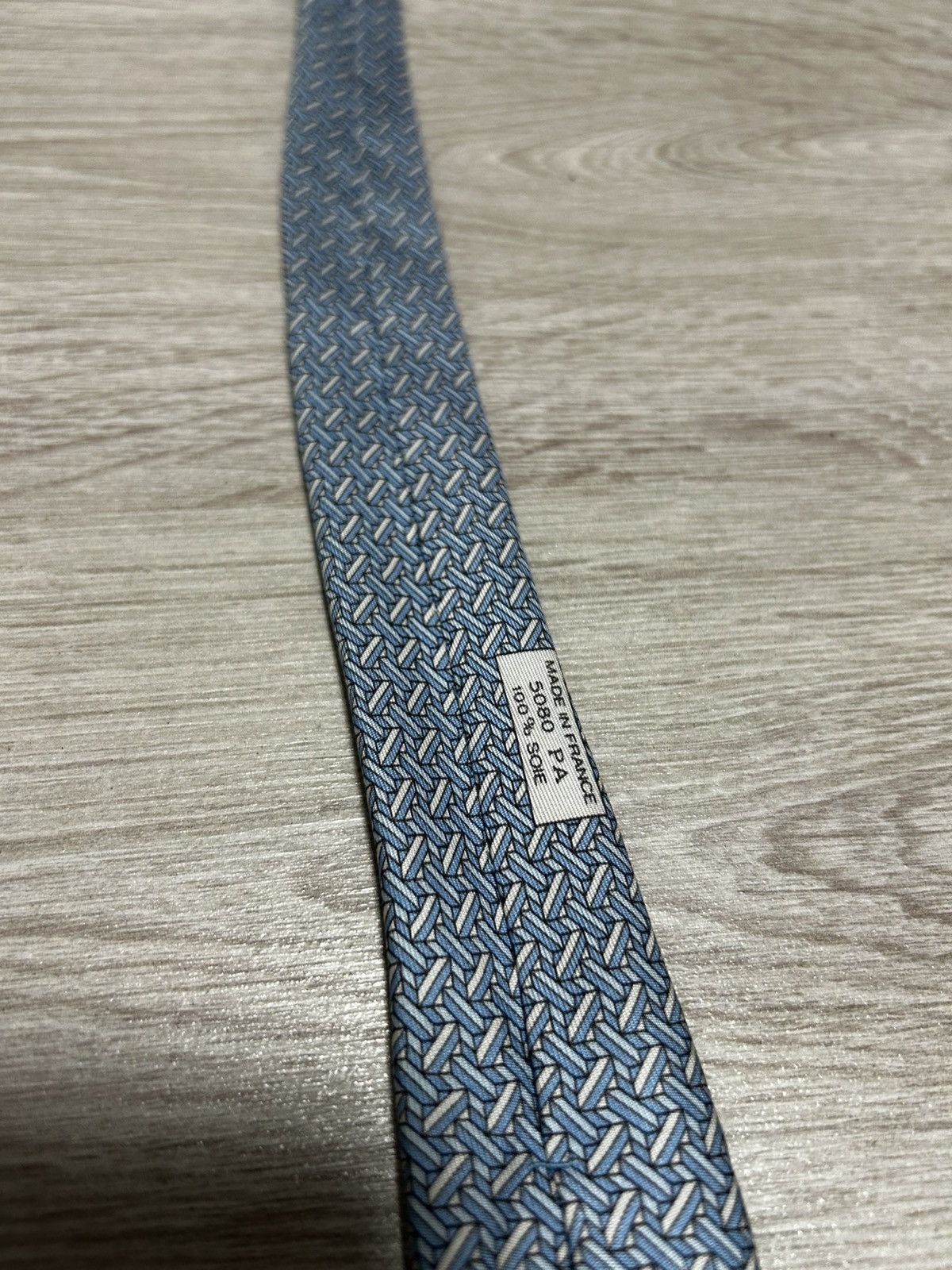 Hermes Authentic HERMES Paris 100% Silk Necktie Navy Blue Size ONE SIZE - 4 Thumbnail