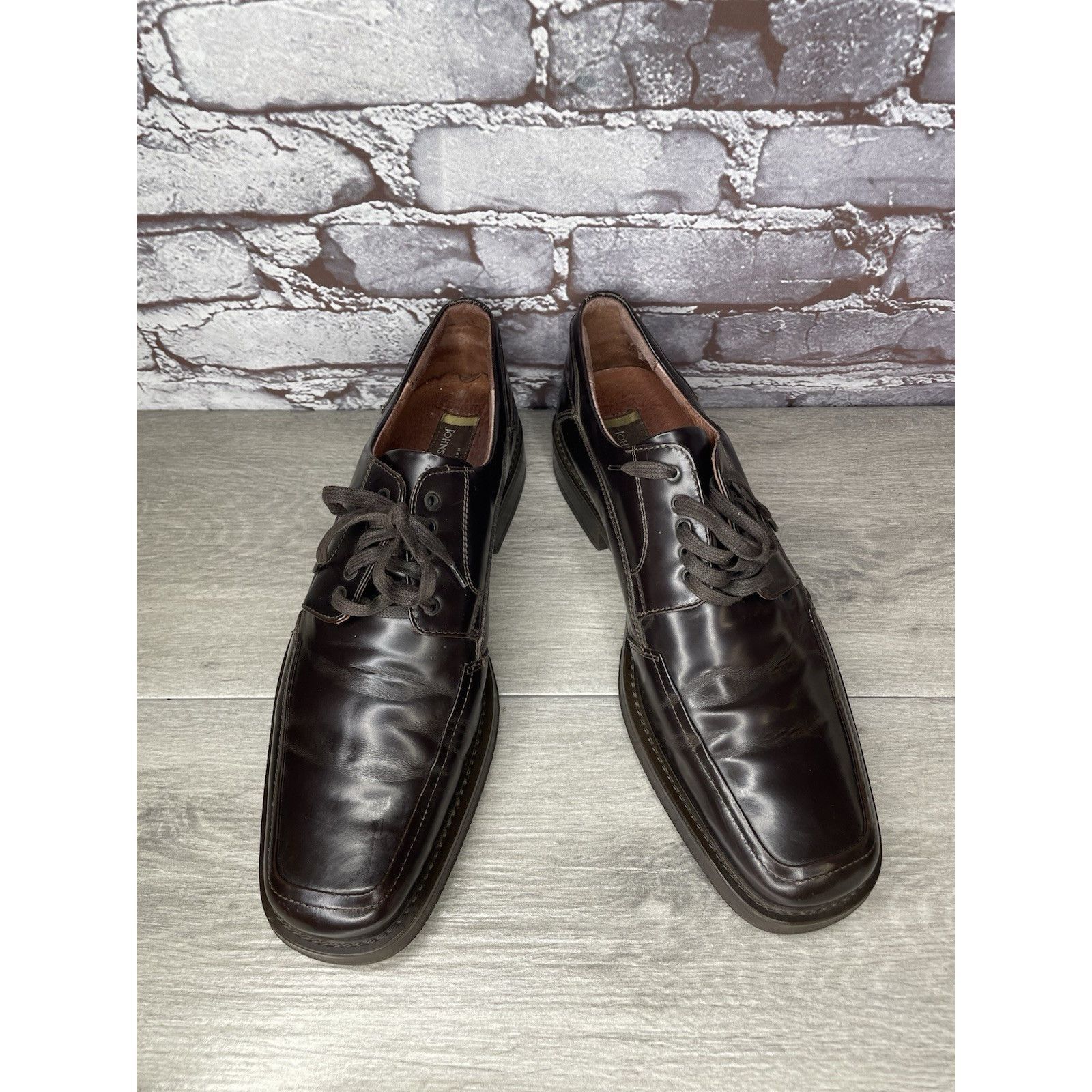 Johnston & Murphy Johnston & Murphy Handcrafted Italy Brown Square Oxfords Sho Size US 9.5 / EU 42-43 - 13 Thumbnail