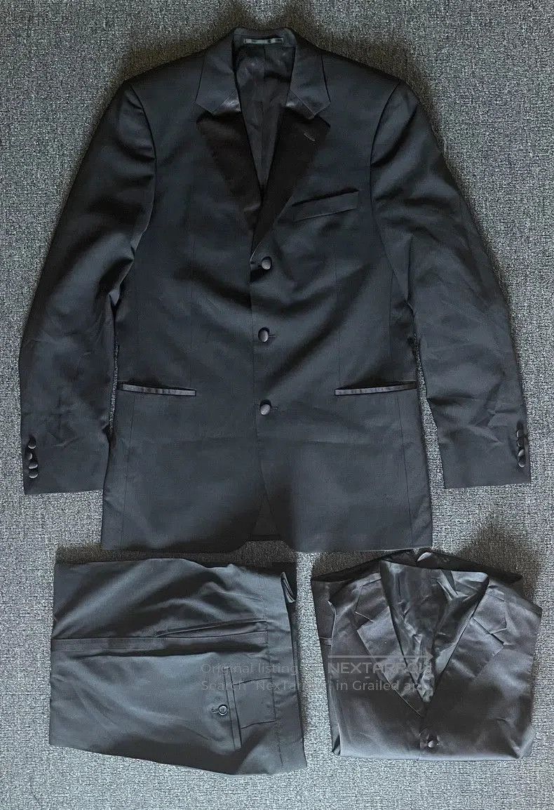 Vintage Hugo Boss Wool Suit Set with Vest. Size US L / EU 52-54 / 3 - 1 Thumbnail