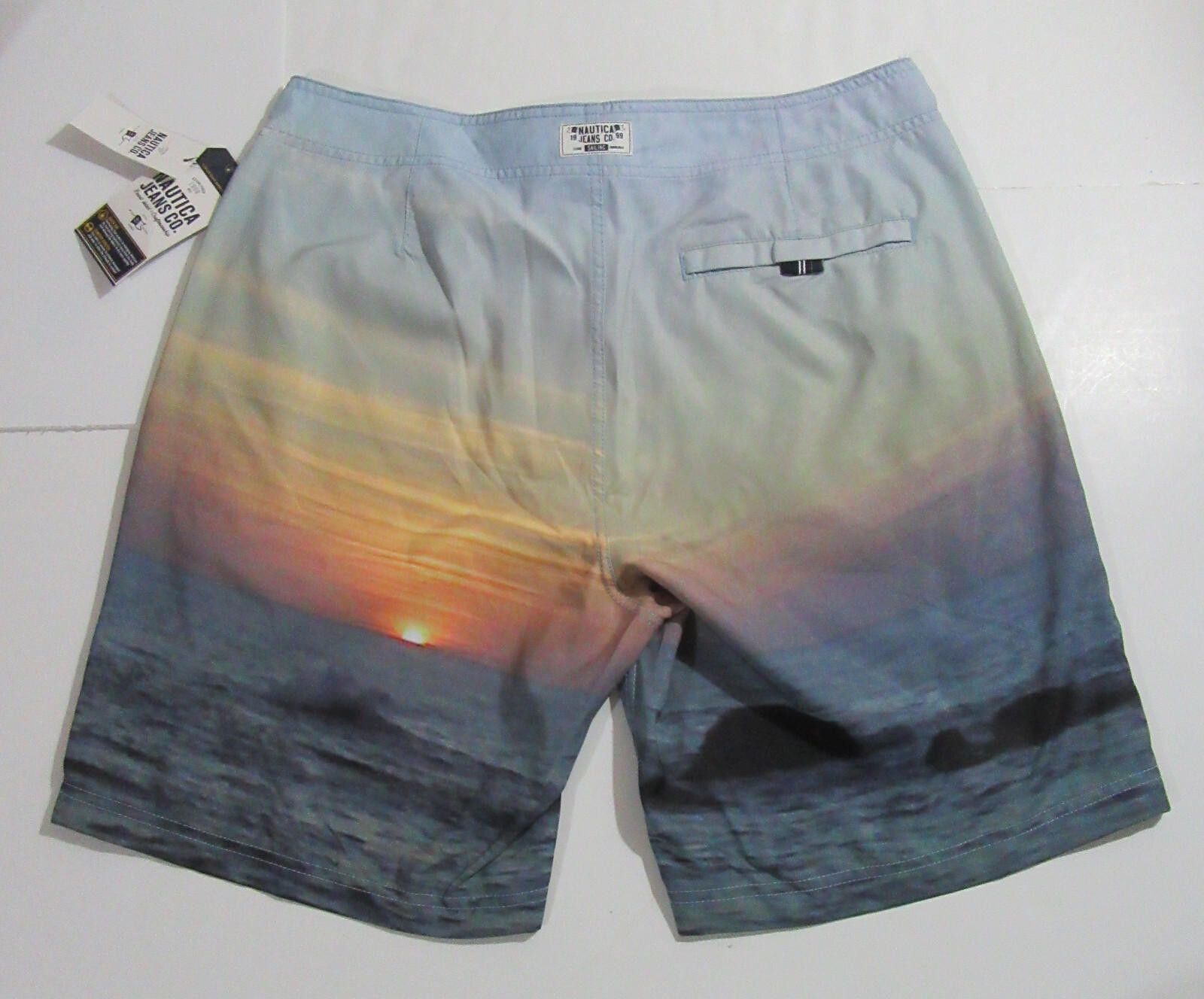 Nautica Nautica Mens Board Shorts Swim Trunks Tropical Print 34 NWT Size US 32 / EU 48 - 2 Thumbnail