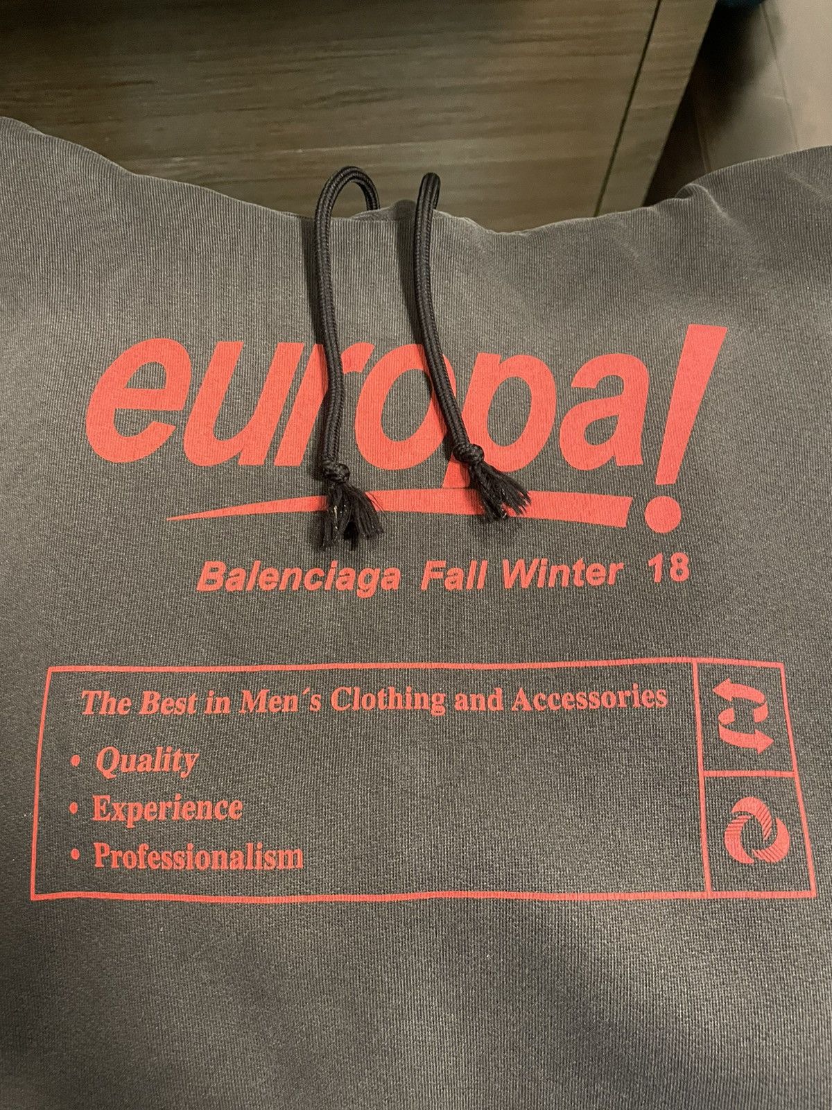 Balenciaga europa! フーディ グレー Balenciaga Europa | Grailed