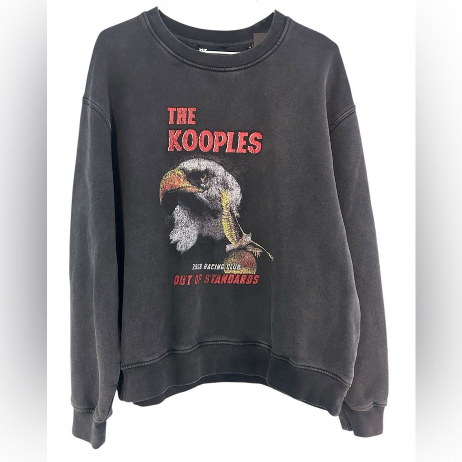 The Kooples The Kooples‎ Eagle Vintage Wash Sweat Shirt Size XL Size L / US 10 / IT 46 - 2 Thumbnail