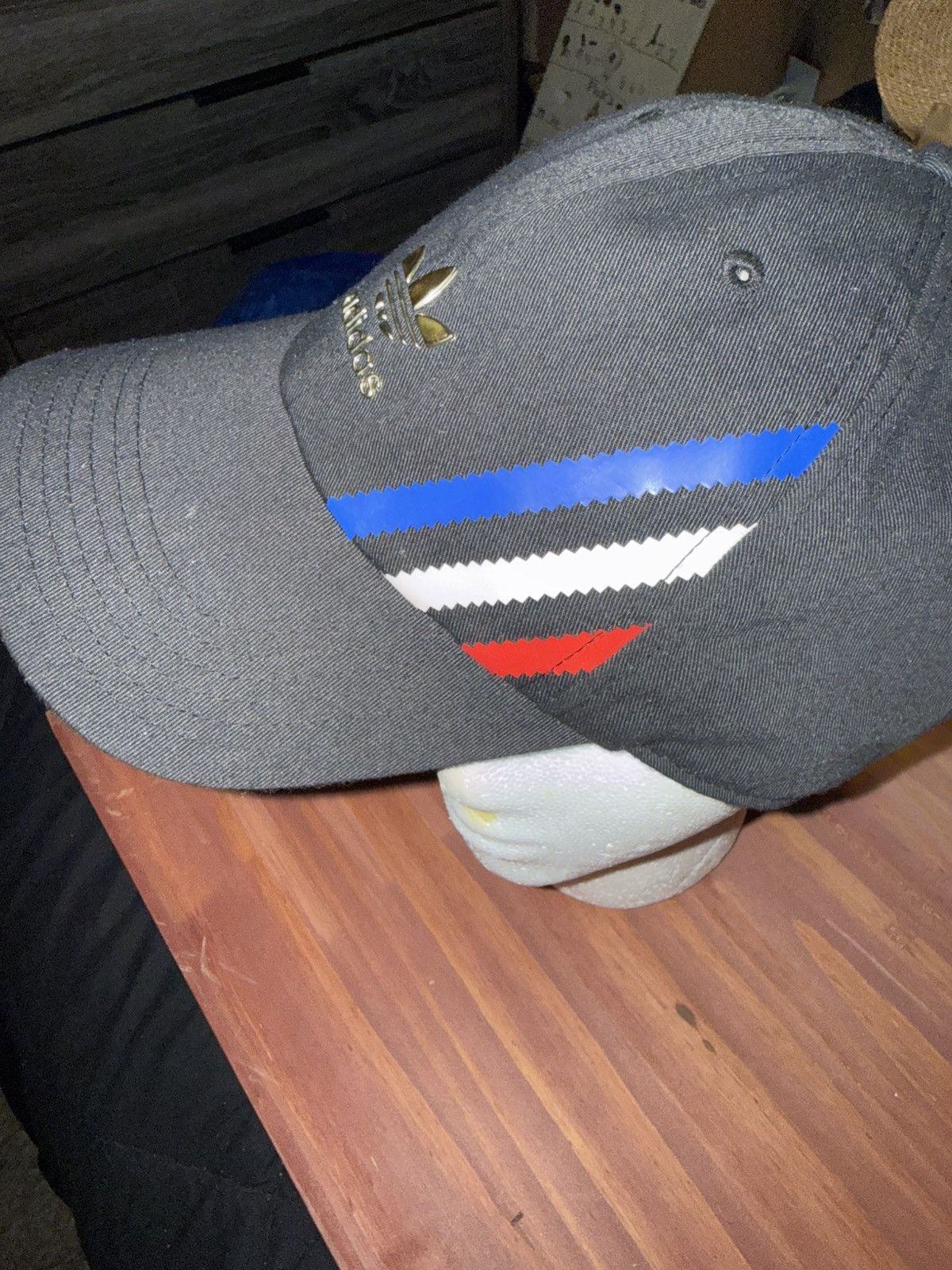 Adidas Adidas Black Trucker Cap with Gold Trefoil 3stripes Size ONE SIZE - 2 Thumbnail
