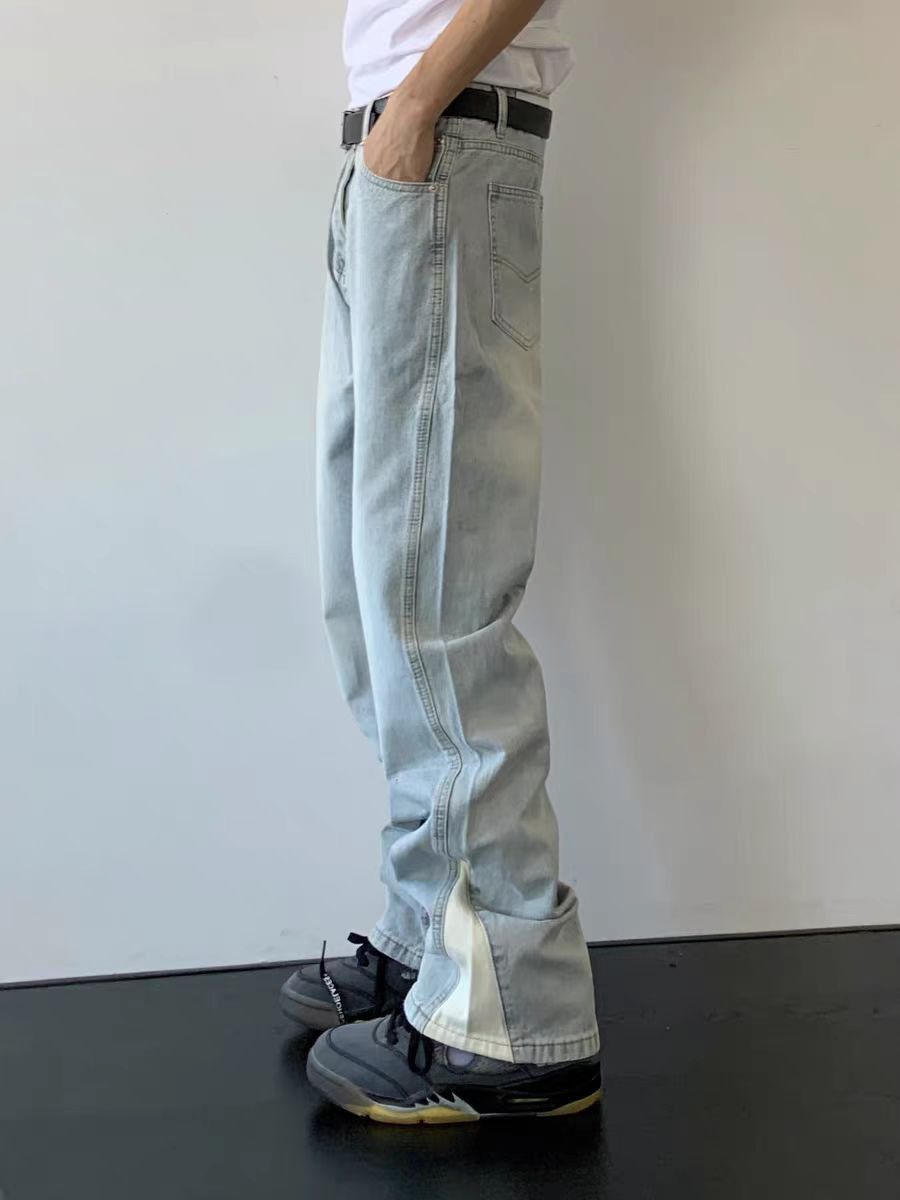 Japanese Brand × Jean West Coast Style Spliced Micro Flare High Street Jeans Size US 31 - 4 Thumbnail