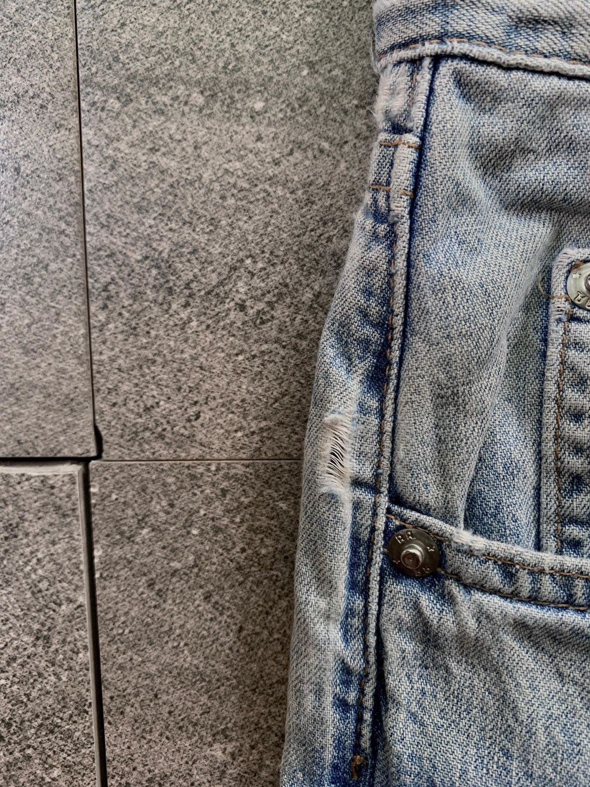 RRL Ralph Lauren FREE TAX! RRL Distressed Wash Denim Jeans Size US 34 / EU 50 - 12 Thumbnail