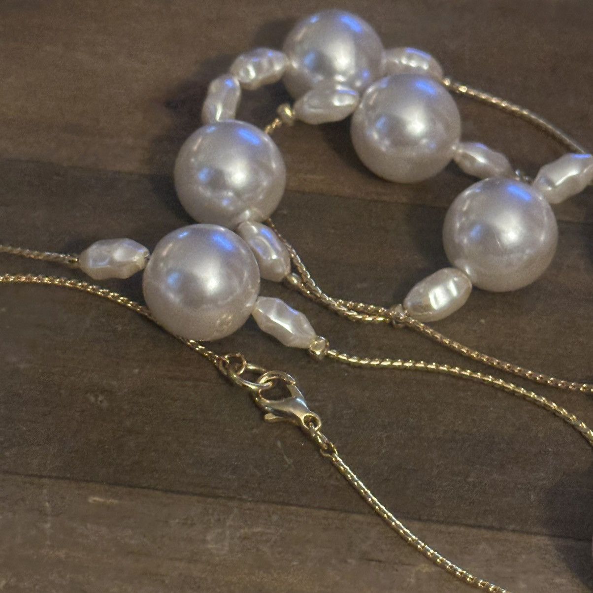 Other Long stationed pearl chain necklace Size ONE SIZE - 4 Thumbnail