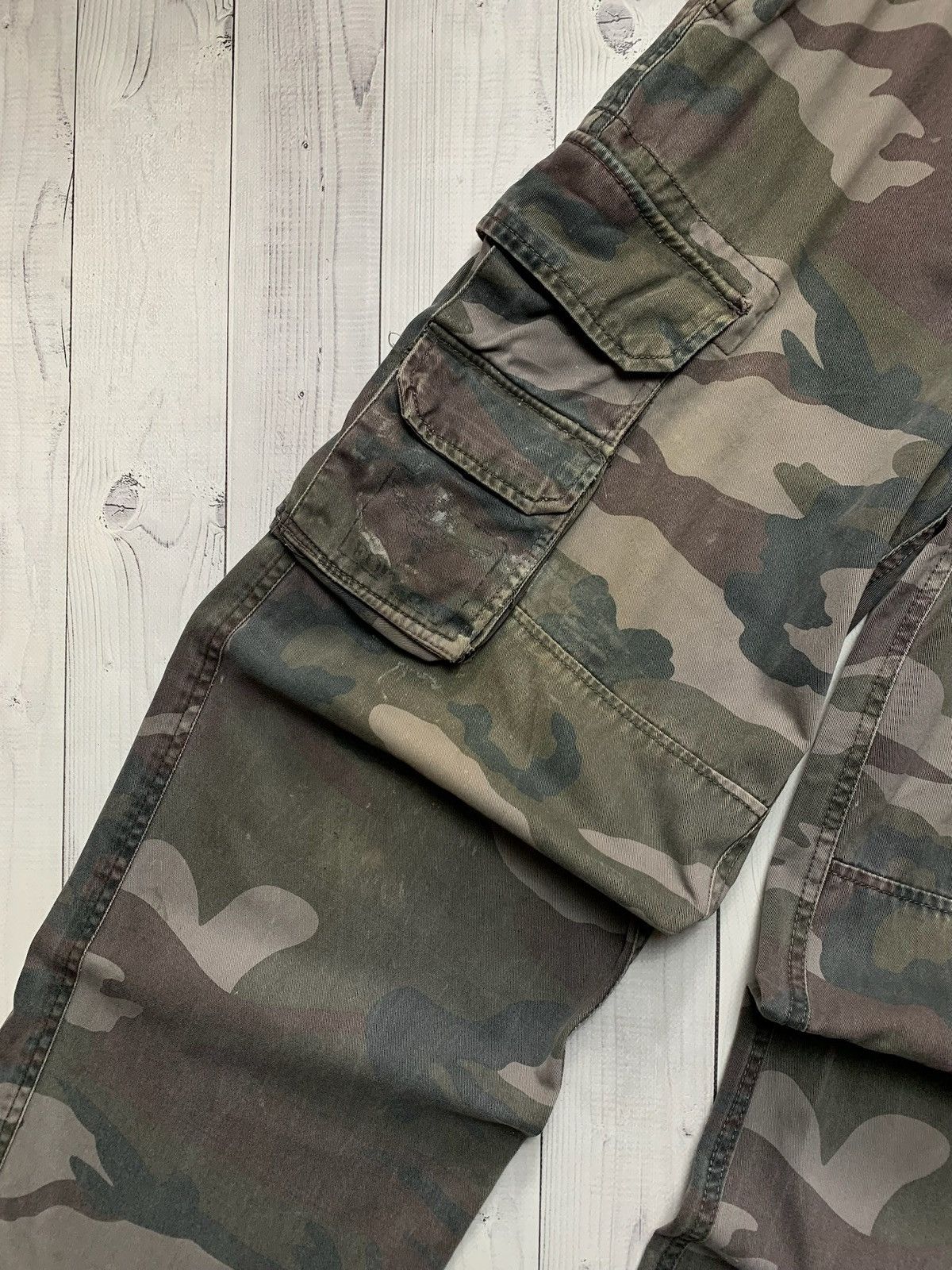 Designer × Vintage Vintage camo cargo pants distressed Y2K size 32 Size US 32 / EU 48 - 3 Thumbnail