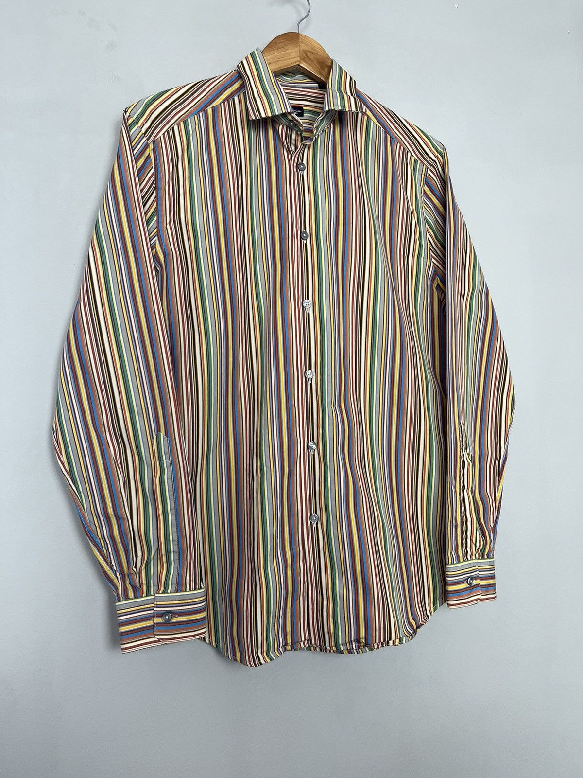 Paul Smith Paul Smith London Striped Cotton Shirt Made in Italy Size US L / EU 52-54 / 3 - 4 Thumbnail