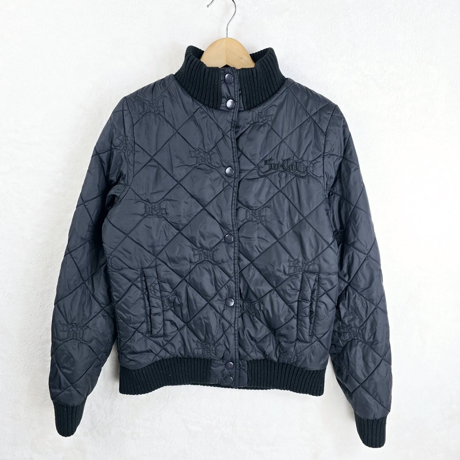 No Fear Vintage No Fear So Cal AOP Black Quilted Jacket Medium Y2K Size M / US 6-8 / IT 42-44 - 2 Thumbnail