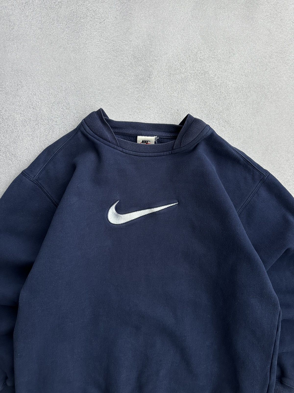 Nike × Vintage Vintage Nike Big Swoosh Woman Navy Sweatshirt Size M / US 6-8 / IT 42-44 - 4 Thumbnail