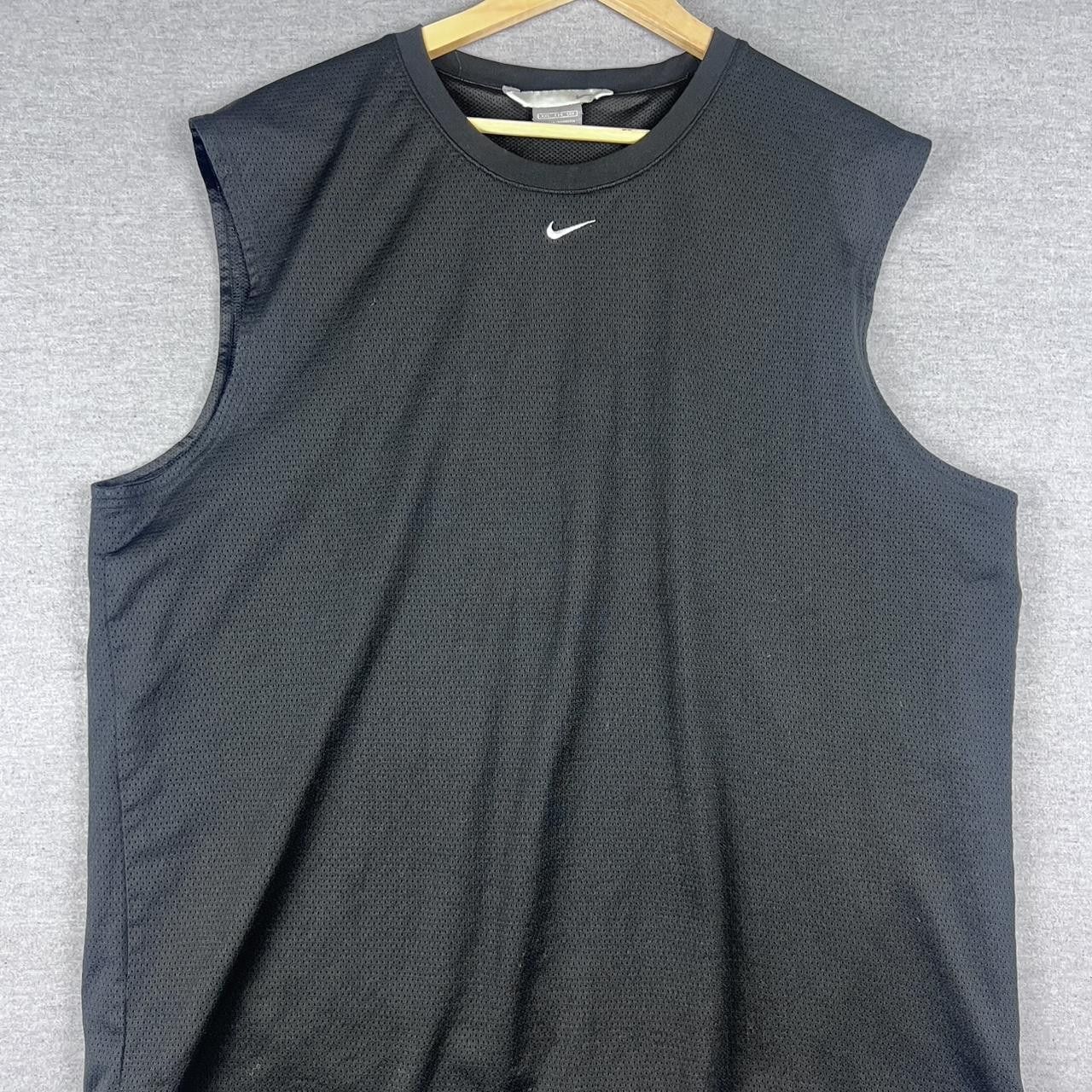 Nike Vintage Y2K nike center swoosh tank top black men’s size XXL Size US XXL / EU 58 / 5 - 2 Thumbnail