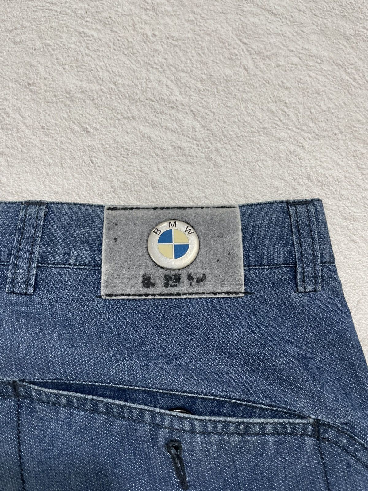 Japanese Brand BMW Blue Jeans Fading Lane Vintage Size US 31 - 10 Thumbnail