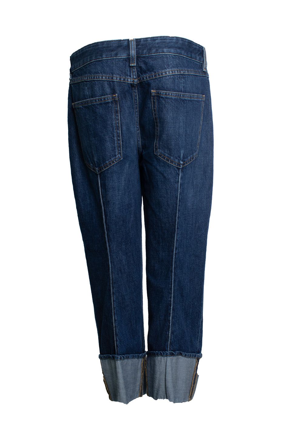 Bottega Veneta Bottega Veneta, cropped and folded jeans in blue Size 28" / US 6 / IT 42 - 4 Thumbnail