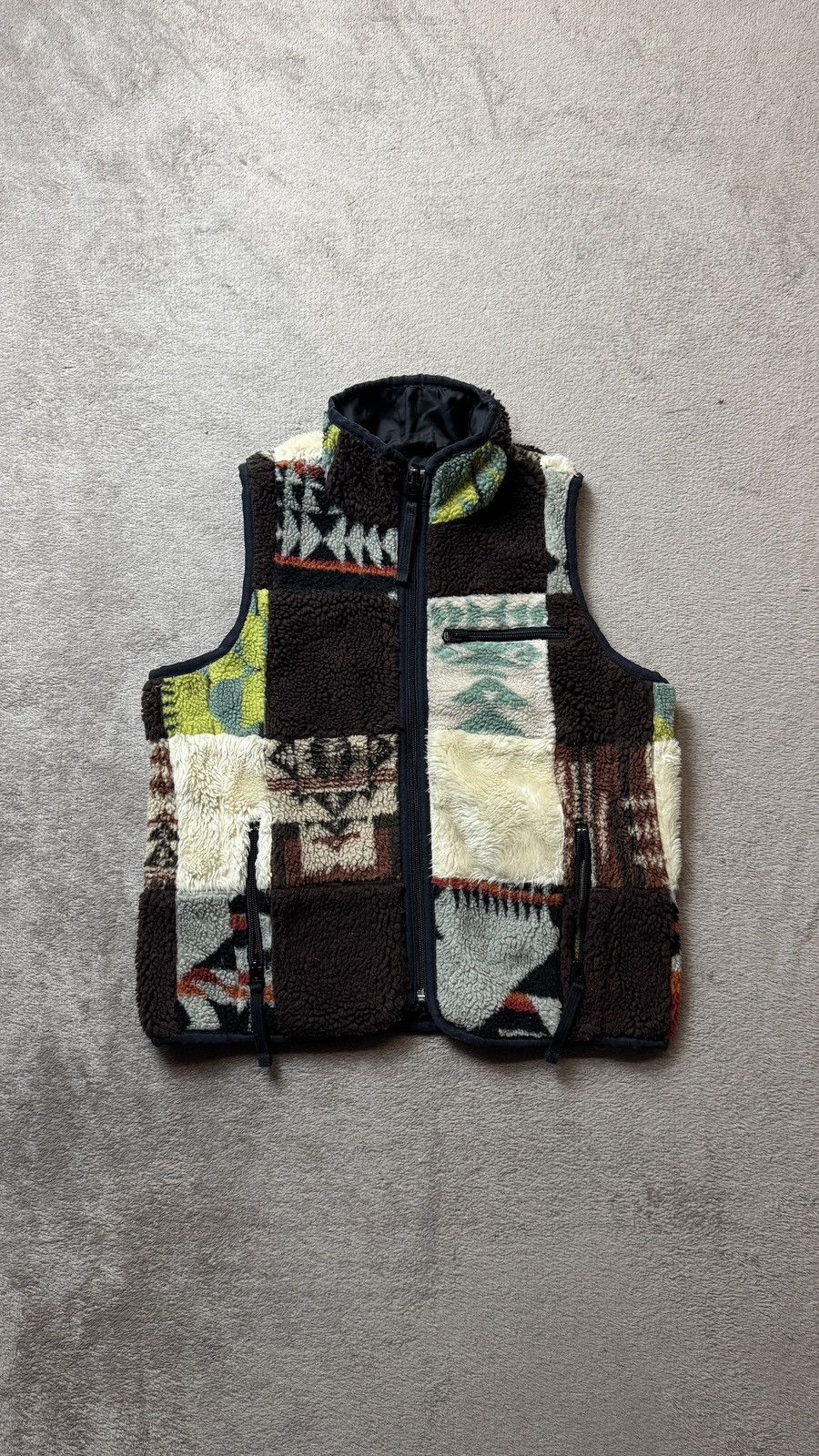 RRL Ralph Lauren Ralph Lauren Denim Supply Patchwork Aztec Fleece Vest Jacket Size US XS / EU 42 / 0 - 1 Thumbnail