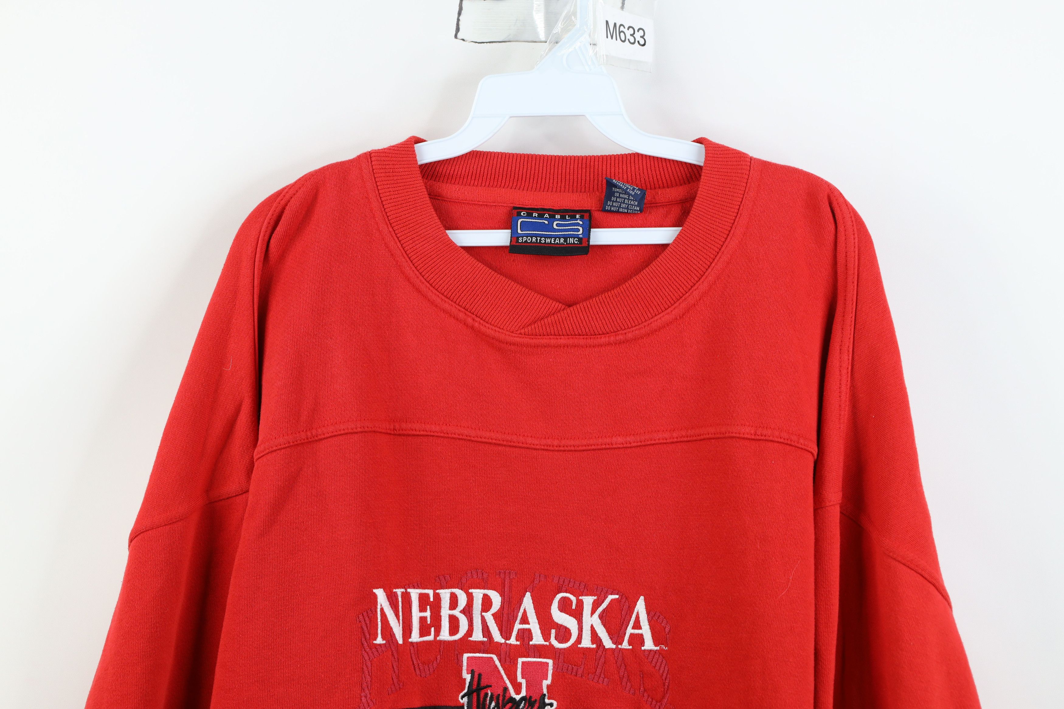 Vintage Vintage 90s Heavyweight University of Nebraska Sweatshirt Size US XXL / EU 58 / 5 - 2 Thumbnail