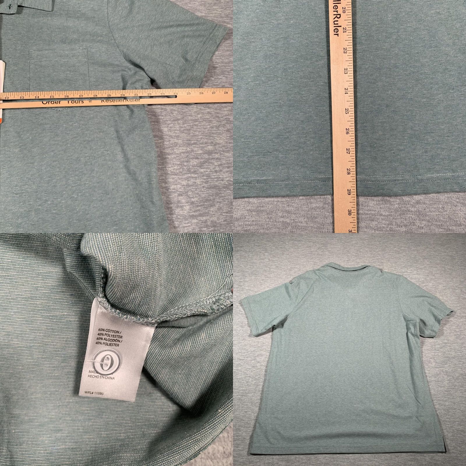 Weatherproof VINTAGE Weatherproof Polo Shirt Mens 2XL Green Heather Cotton Polyester Pocket Short Sleeve Casual 1948 Size US XXL / EU 58 / 5 - 8 Thumbnail