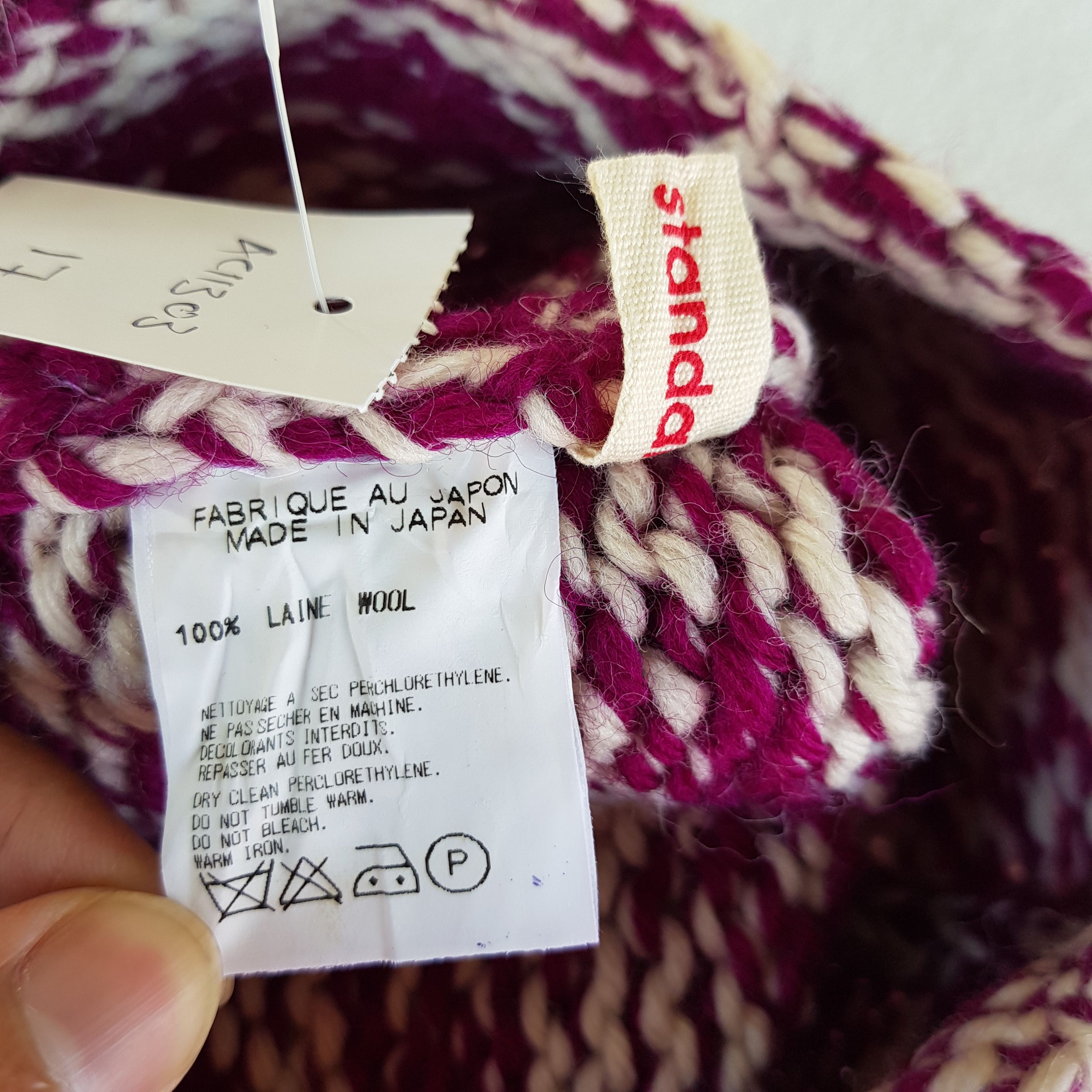 Aran Isles Knitwear × National Standard Vintage Crochet Beanie Y2K Japan Heany Knit Snow Caps Hats Size ONE SIZE - 8 Thumbnail