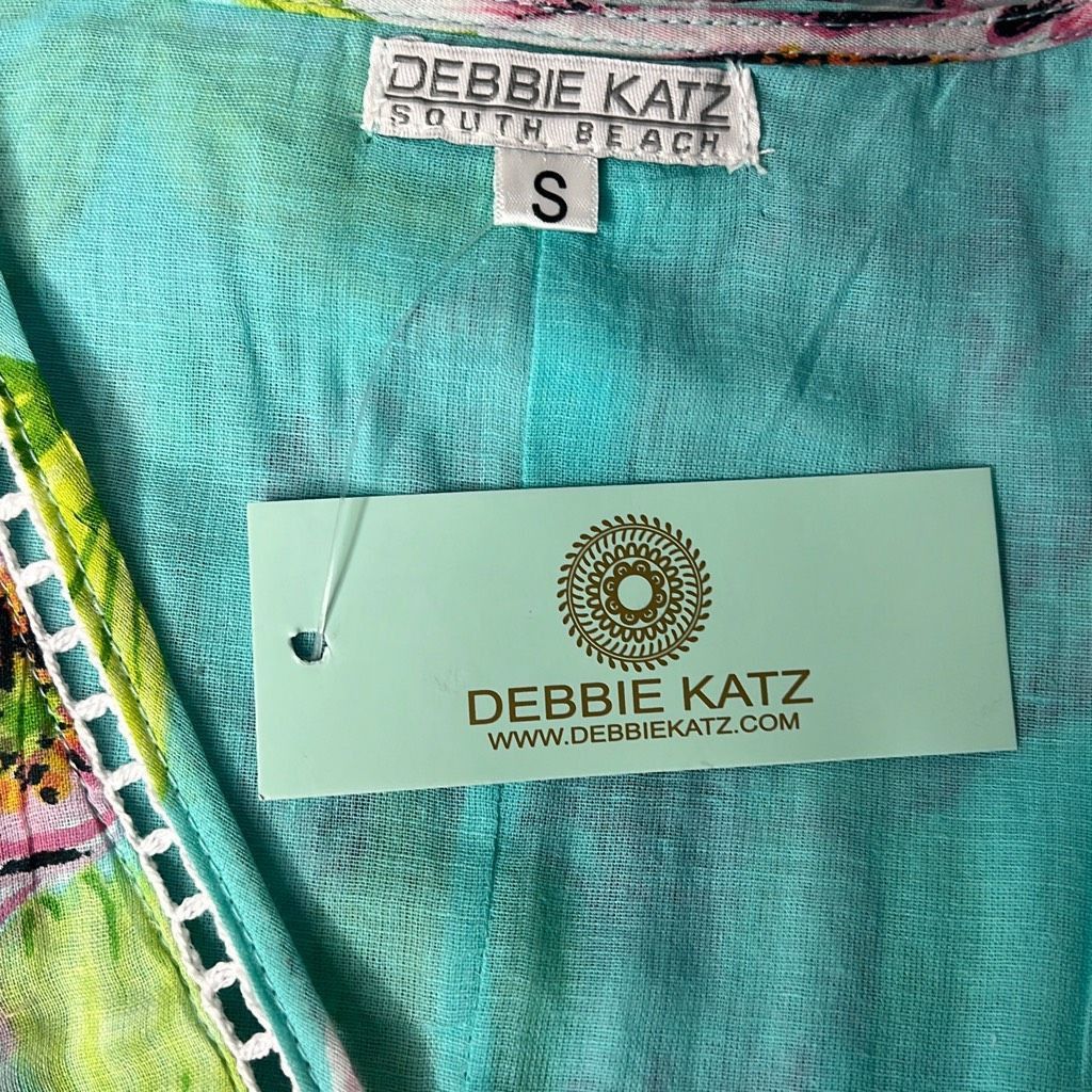 KTZ NWT Debbie Katz Lulu Dress Cotton Bohemian Floral (008) Size S / US 4 / IT 40 - 11 Thumbnail