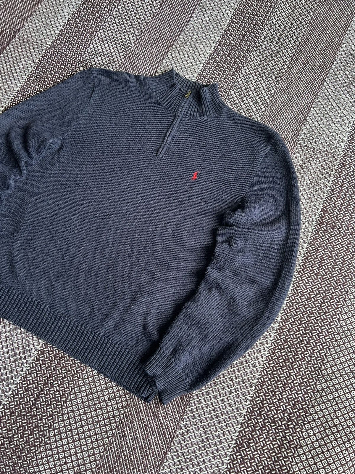 Polo Ralph Lauren × Vintage Vintage Polo Ralph Lauren Old Money Style Sweater 1/3 Zip Size US M / EU 48-50 / 2 - 2 Thumbnail