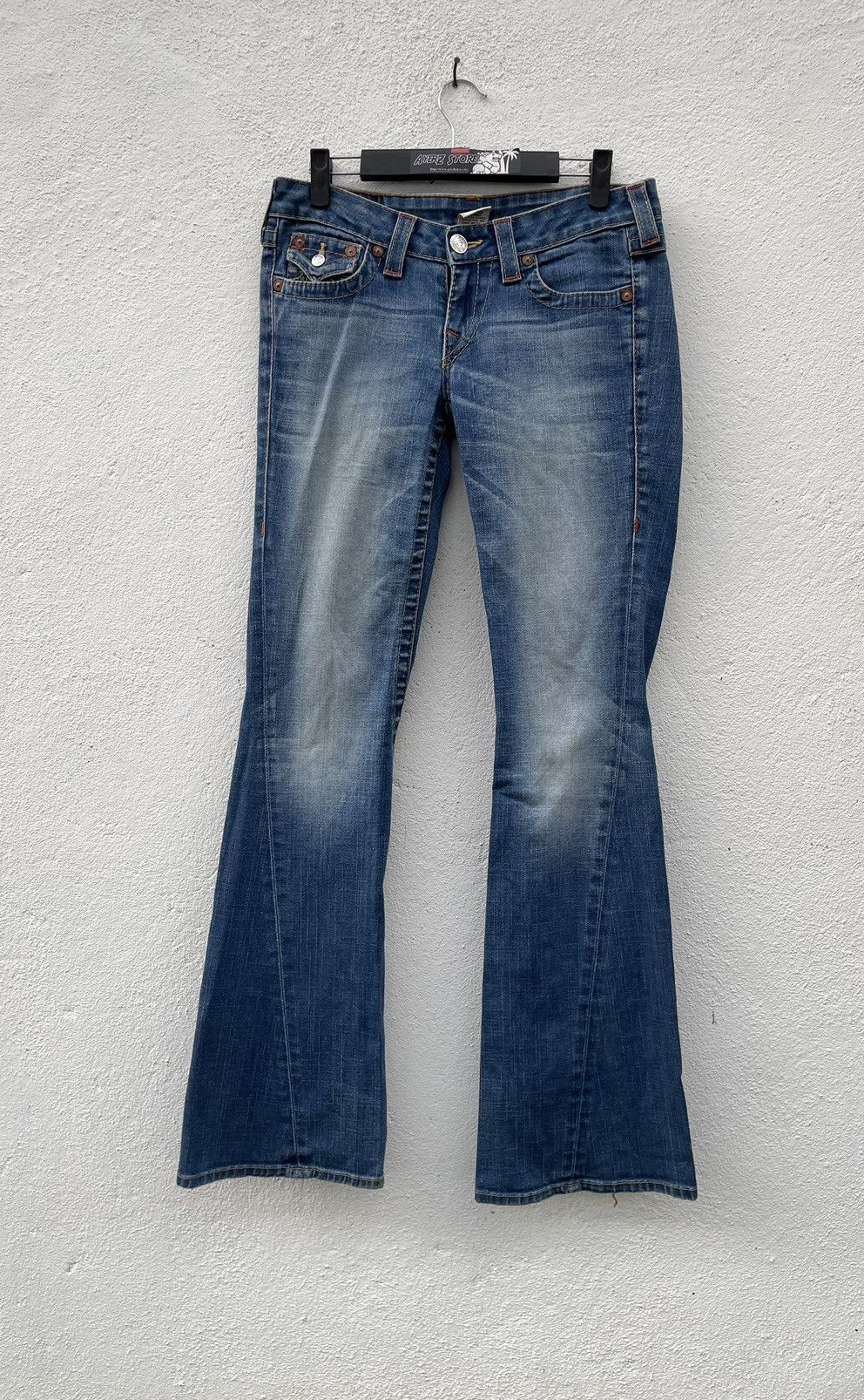 True Religion Vintage Y2K True Religion Flare Denim Jeans Size 31" - 2 Thumbnail