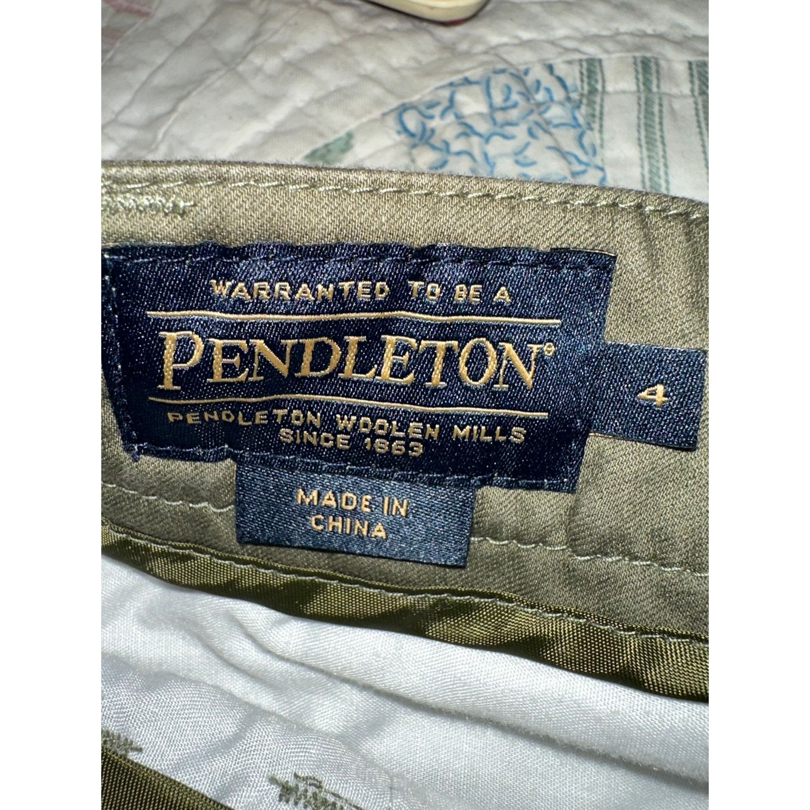 Pendleton PENDLETON CLASSIC OLIVE KHAKIS COTTON PANTS 4 Size 27" / US 4 / IT 40 - 2 Thumbnail