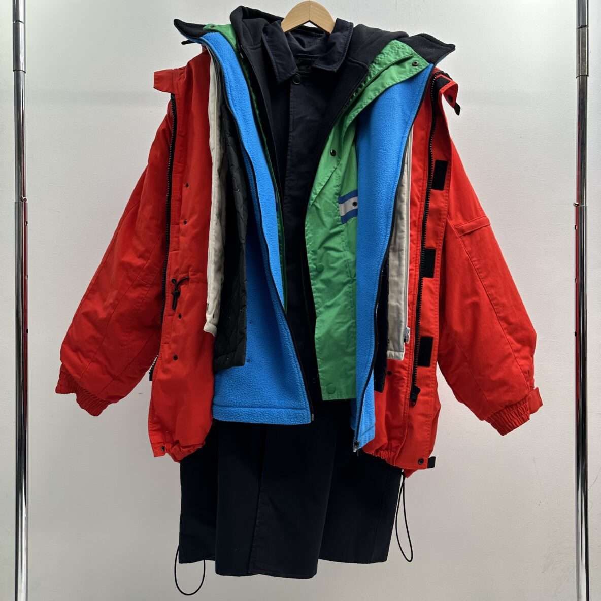 image of Balenciaga 7 Layer Parka in Black, Men's (Size Medium)