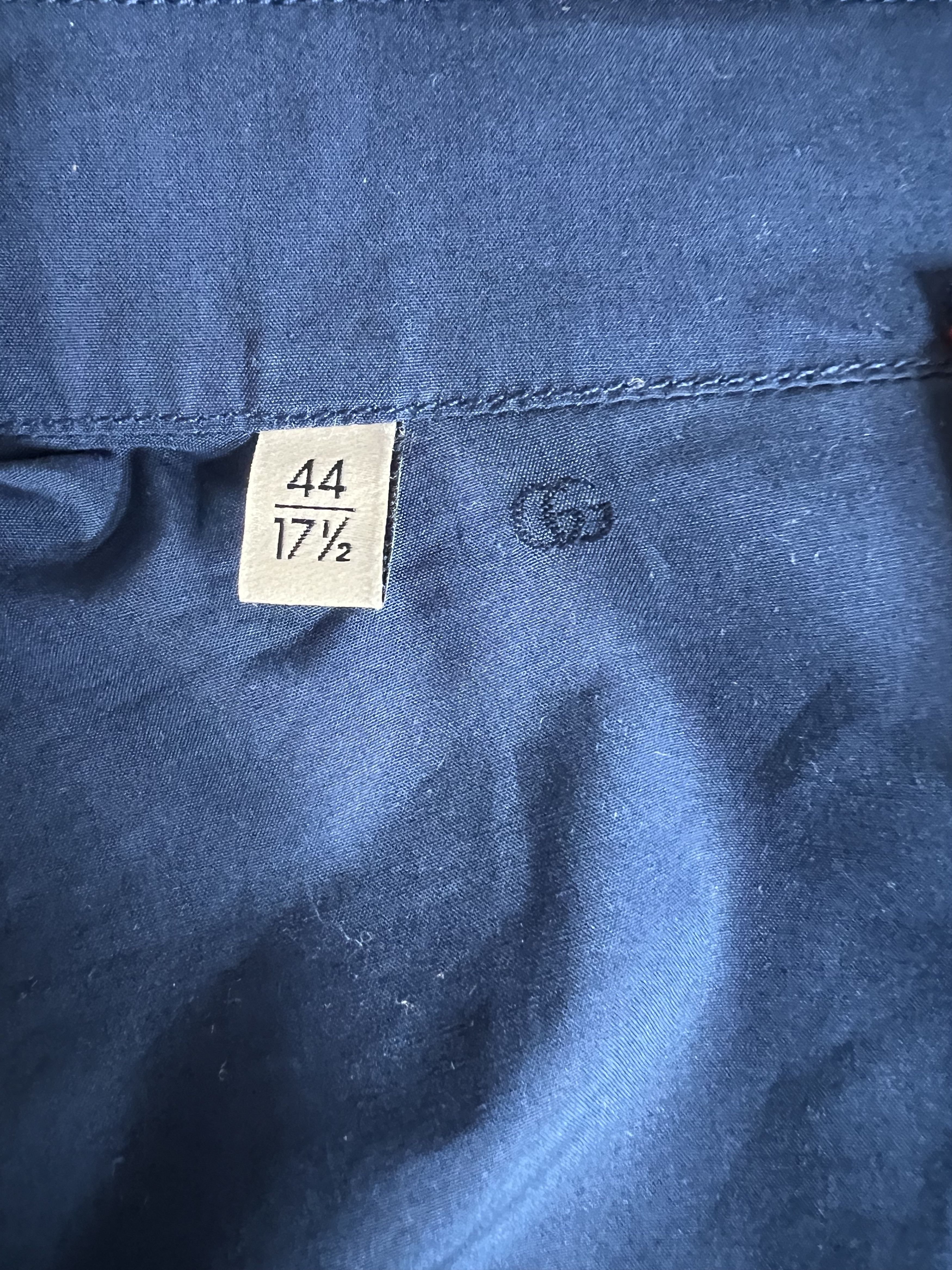 Gucci Gucci GG Classic Oxford Stripe Shirt - Dark Blue Size 44R - 5 Thumbnail