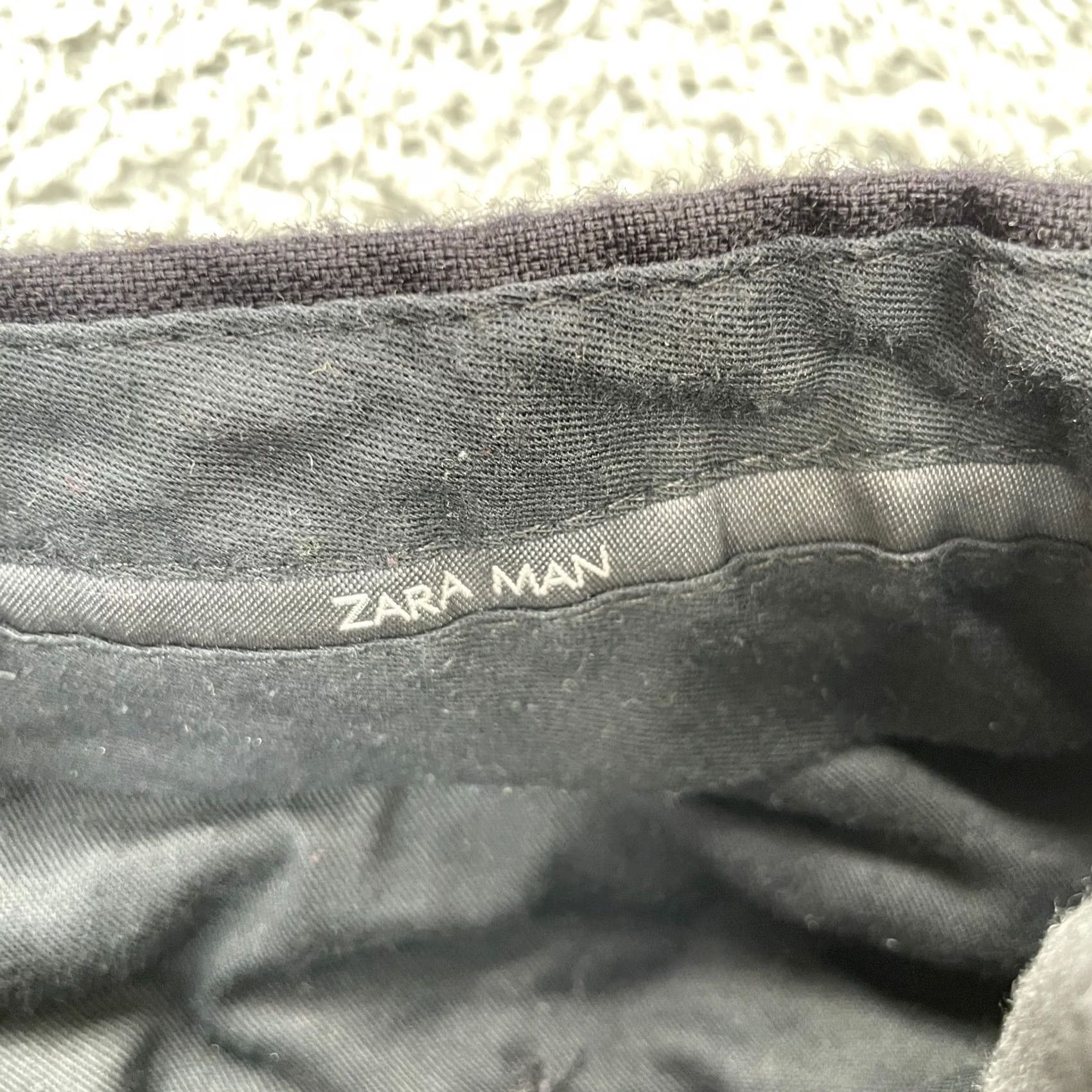 Zara Zara Pants Mens 30 Blue Wool Skinny Leg Lined Dress Office Wear Formal Business Pants Size US 30 / EU 46 - 4 Thumbnail
