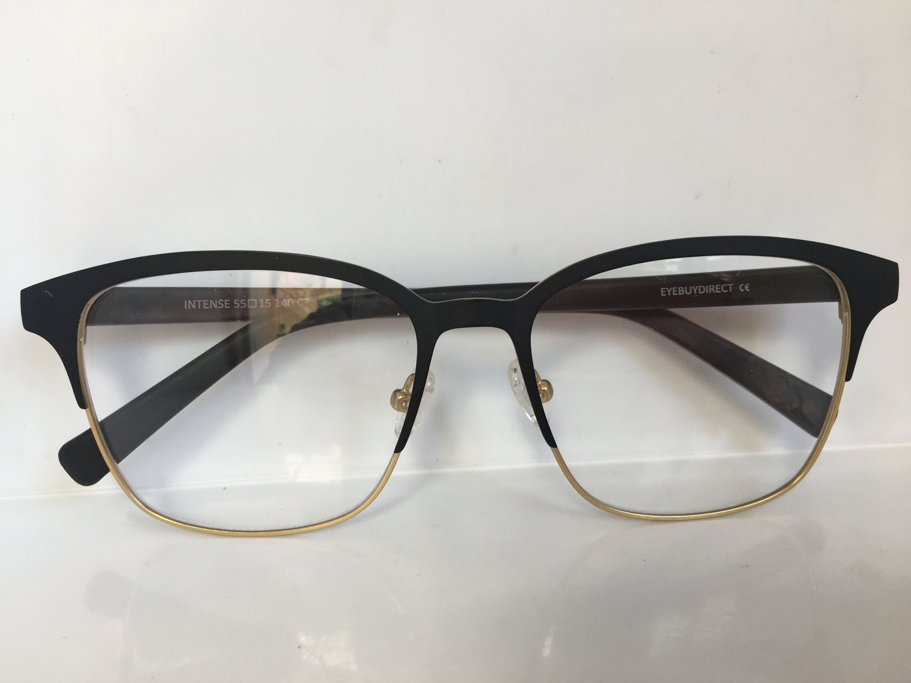 Other Eyebuydirect intense BlackGold Square Eyeglasses Frame Size ONE SIZE - 6 Thumbnail