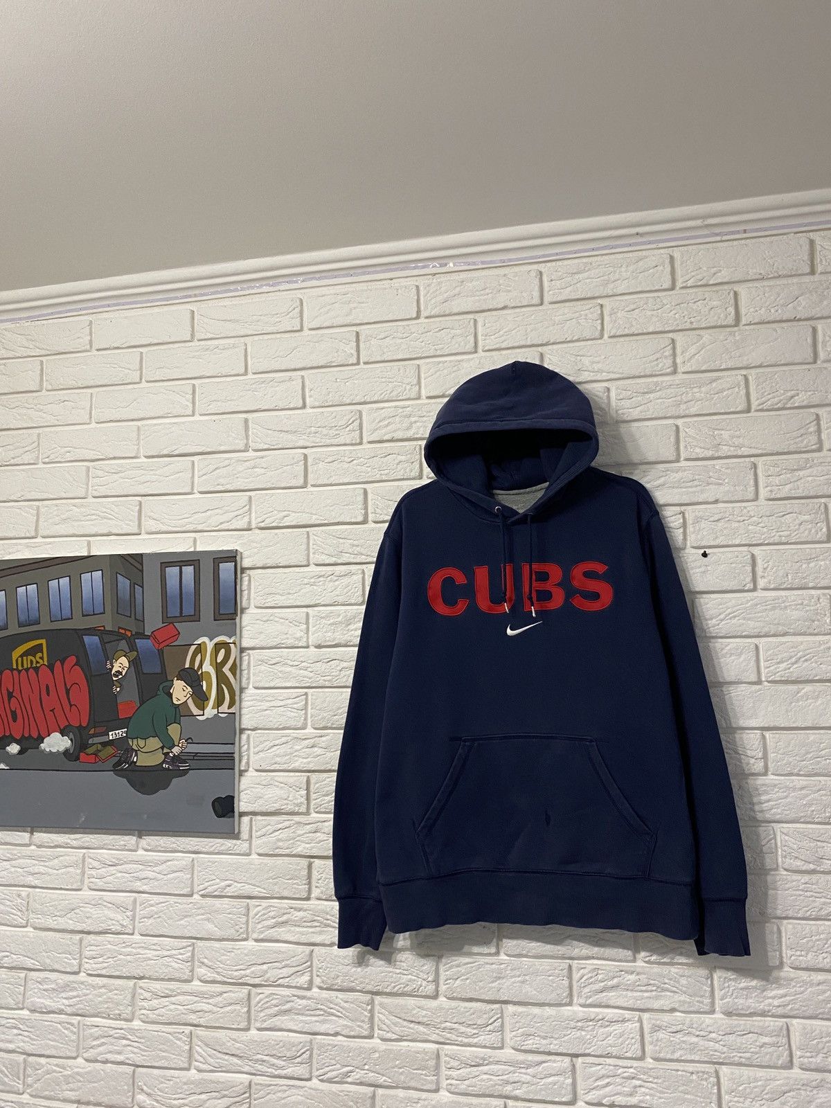 MLB × Nike × Vintage Vintage Chicago cubs Nike center swoosh hoodie Size US M / EU 48-50 / 2 - 1 Thumbnail