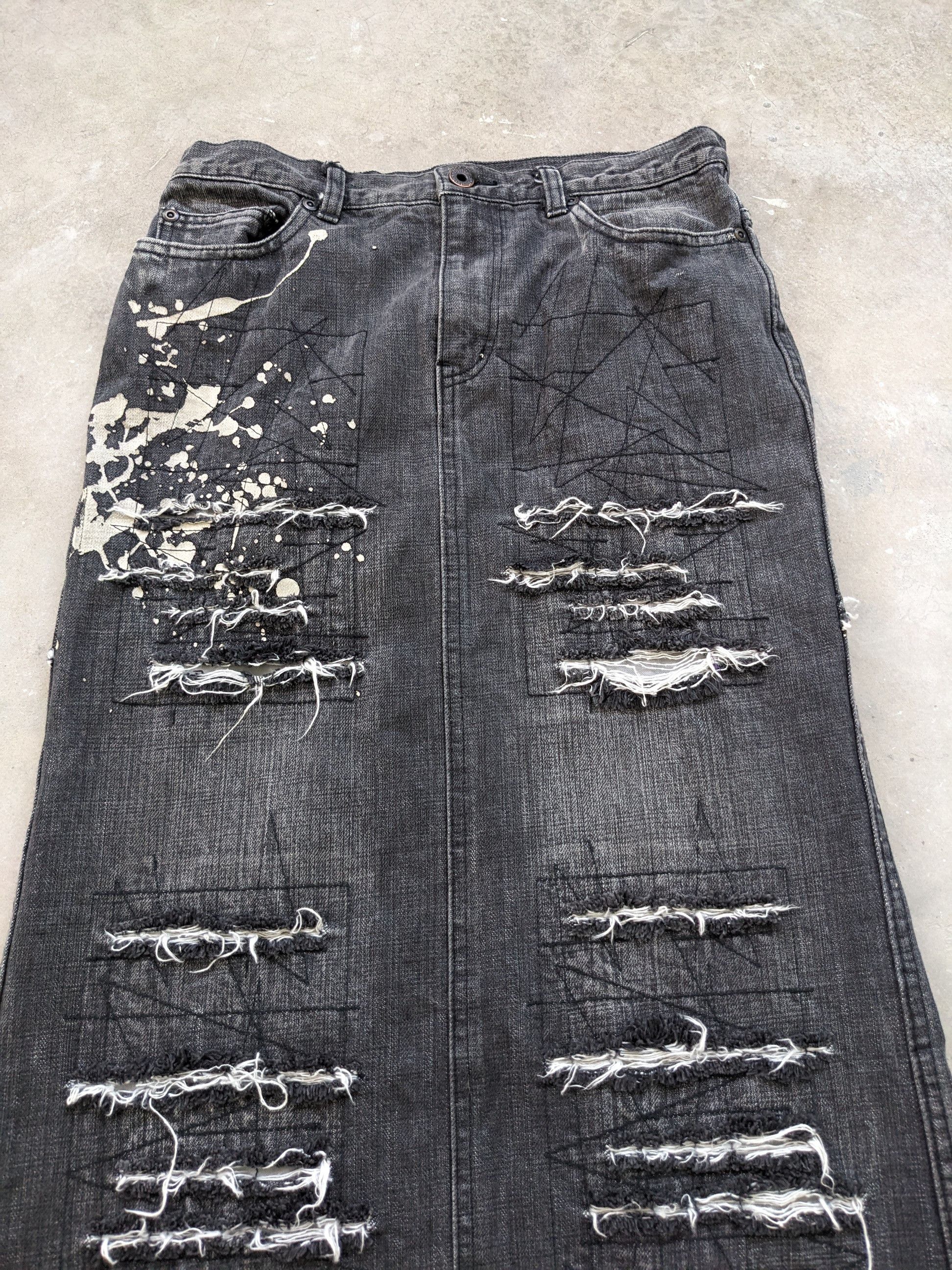 Hysteric Glamour OFFER TODAY 🔥 Vintage Hysteric Glamour Denim Bondage Skirt Size 29" - 5 Thumbnail