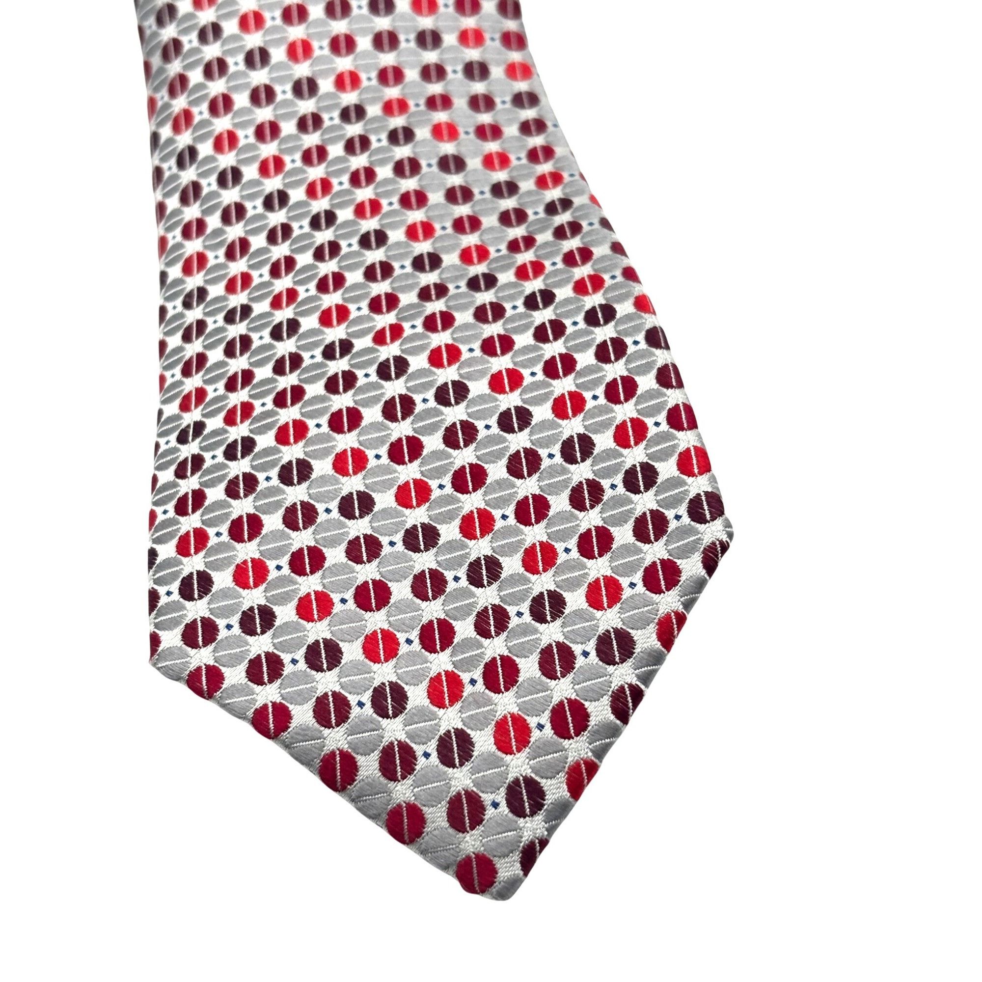 Perry Ellis Perry Ellis Portfolio Geometric Pattern Silk Necktie, Red, O Size ONE SIZE - 3 Thumbnail