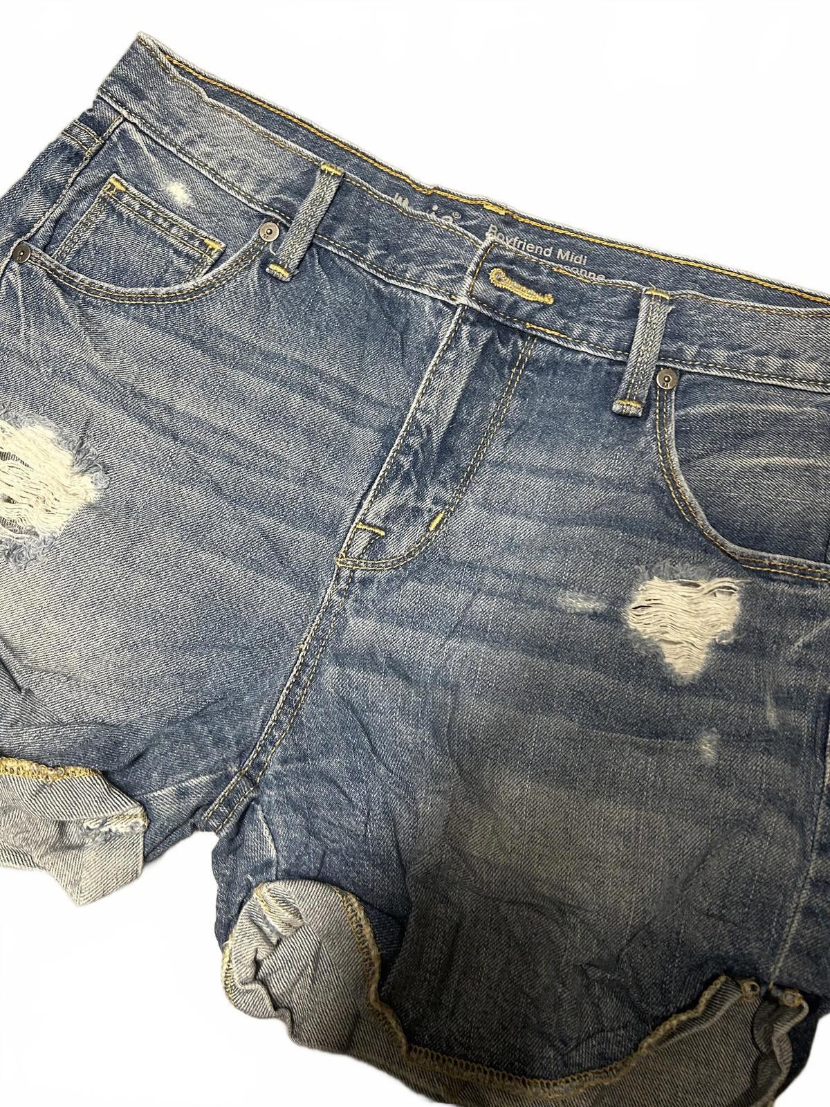 Tomas Maier Stylish Boyfriend Midi Denim Shorts - Summer Essential Size 28" / US 6 / IT 42 - 3 Thumbnail