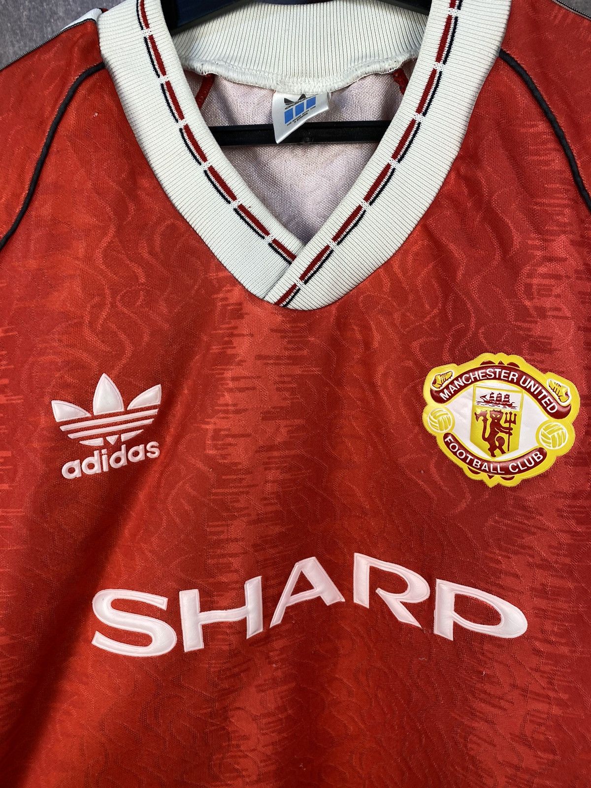 Adidas Blokecore Sharp Adidas Vintage Manchester United Jersey 90s Size US M / EU 48-50 / 2 - 2 Thumbnail