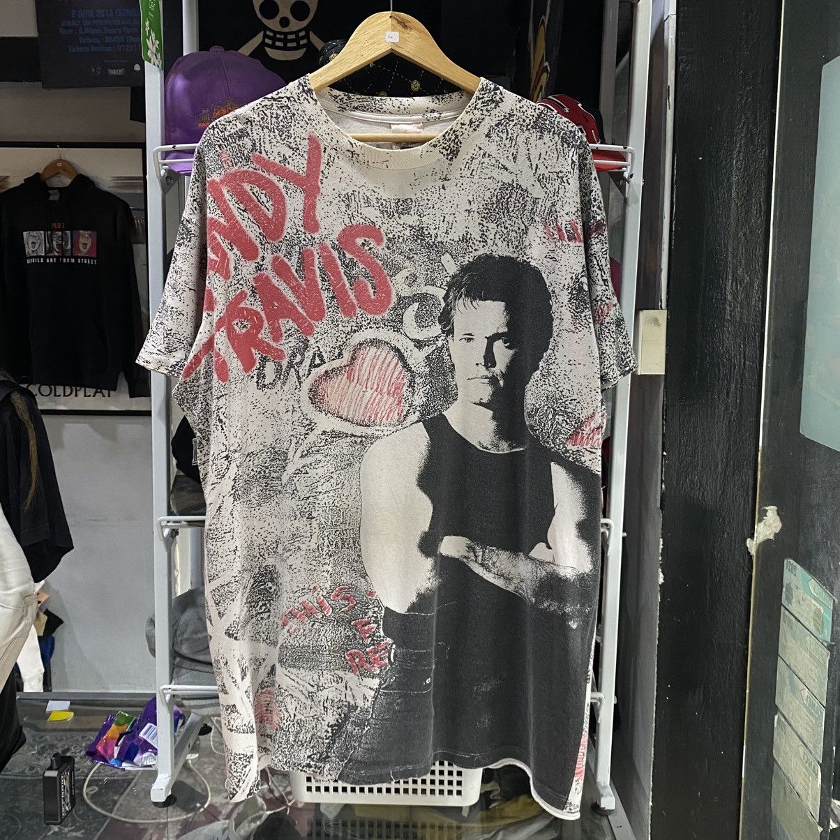 Band Tees × Vintage RARE Vintage 80s-90s Randy Travis Full print Graphic T Shirt Size US XXL / EU 58 / 5 - 1 Thumbnail