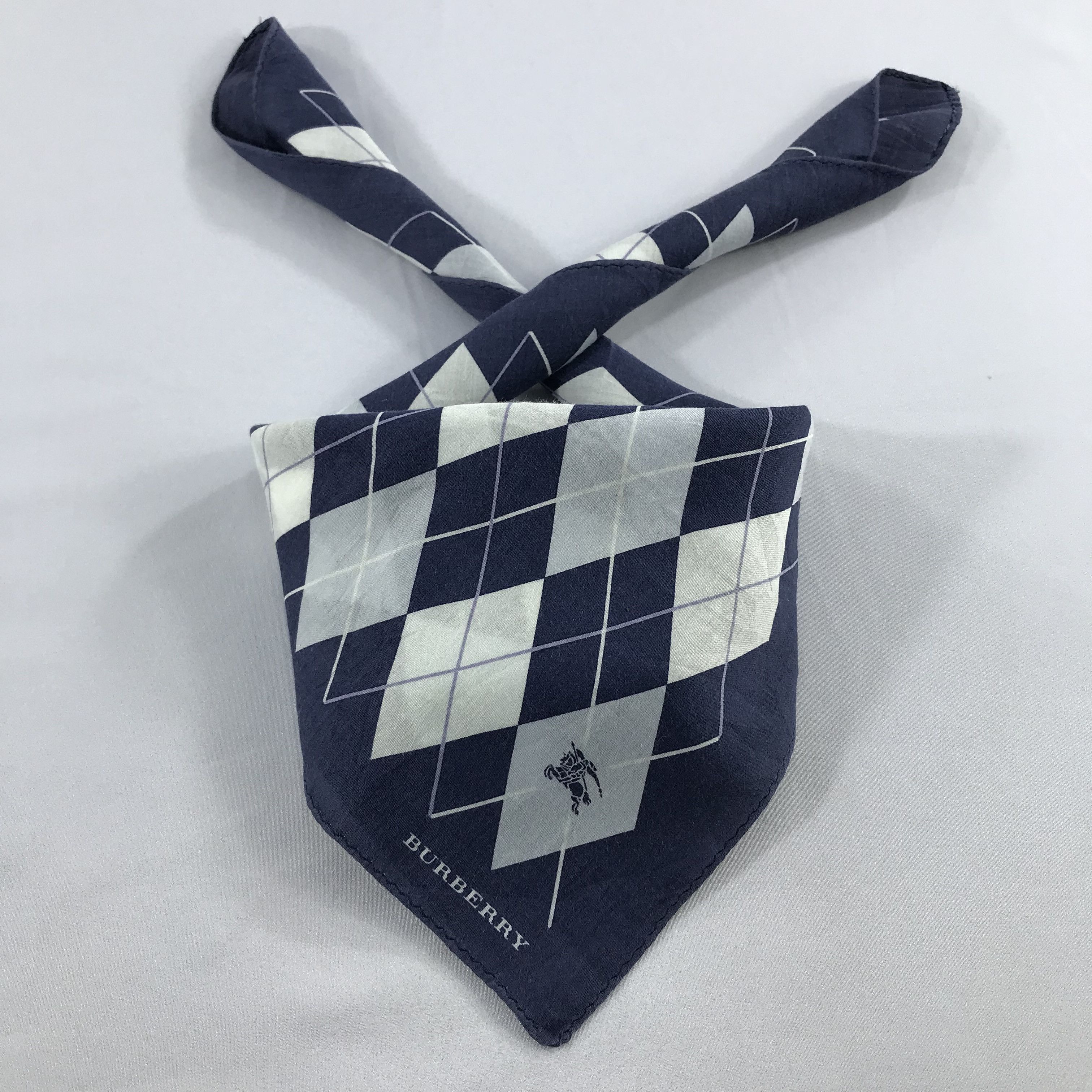 Burberry × Vintage Burberry Bandana / Handkerchief / Neckerchief - S2528 Size ONE SIZE - 3 Thumbnail
