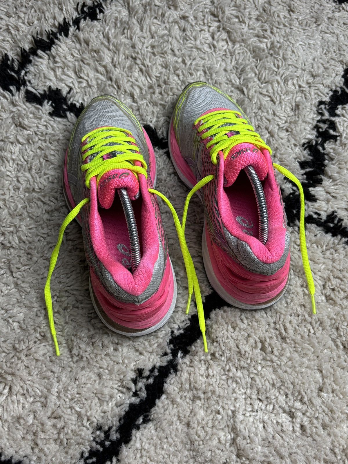 Asics Asics Gel Nimbus 18 Crazy Multicolor Pink Running Sneakers Size US 7.5 / IT 37.5 - 6 Thumbnail