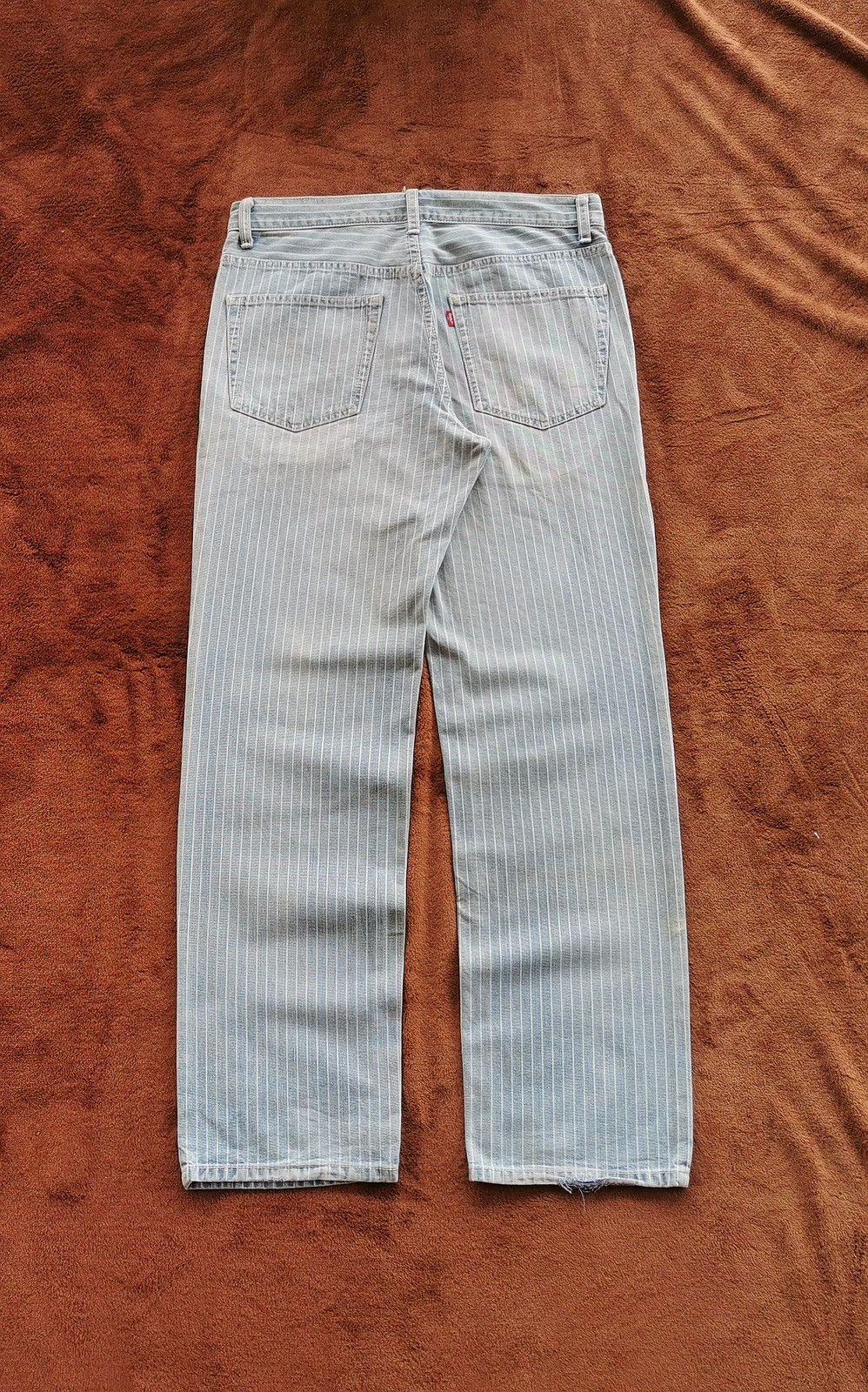 Kapital Dept Japan Pinstripe Wash Blue Denim Jeans Size US 32 / EU 48 - 7 Thumbnail
