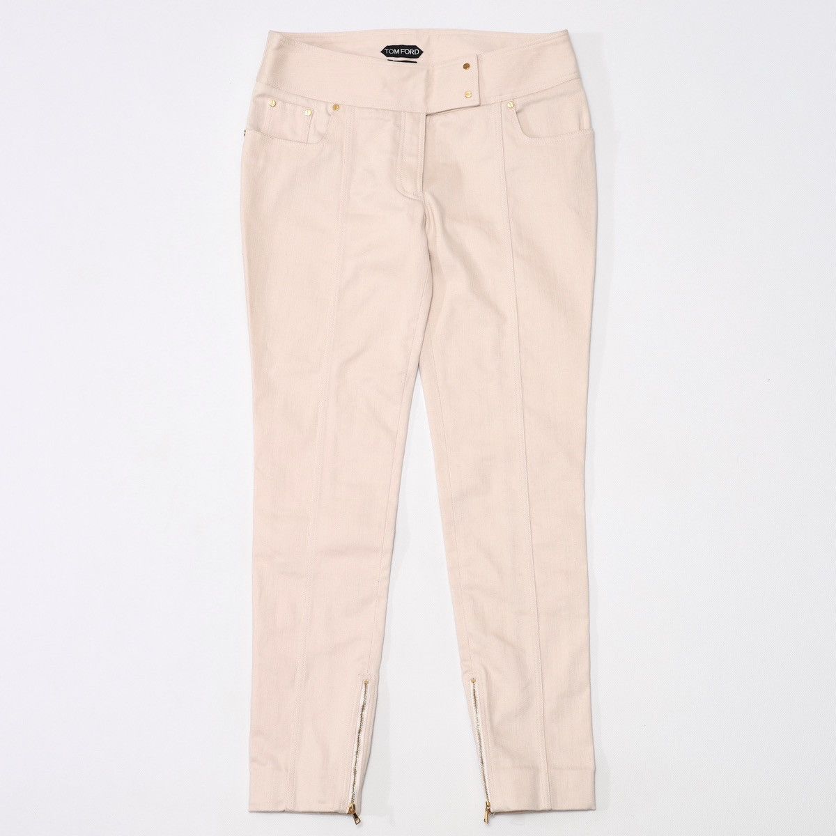 Tom Ford Tom Ford Denim Jeans Pants Slim Biker Light Pink cream 40 Size 27" / US 4 / IT 40 - 1 Thumbnail