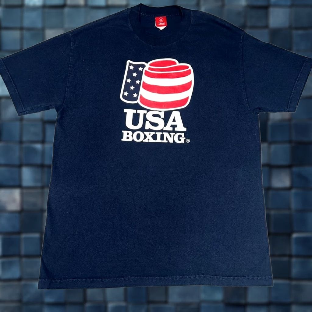 Vintage VINTAGE Official Team Apparel USA Boxing T Shirt Blue L Mens XS? Size US L / EU 52-54 / 3 - 1 Thumbnail