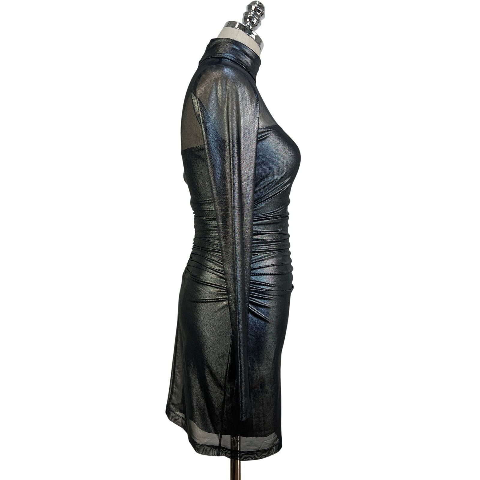 Amanda Uprichard Amanda Uprichard Dominique Mini Dress Black Silver Size XS / US 0-2 / IT 36-38 - 6 Thumbnail