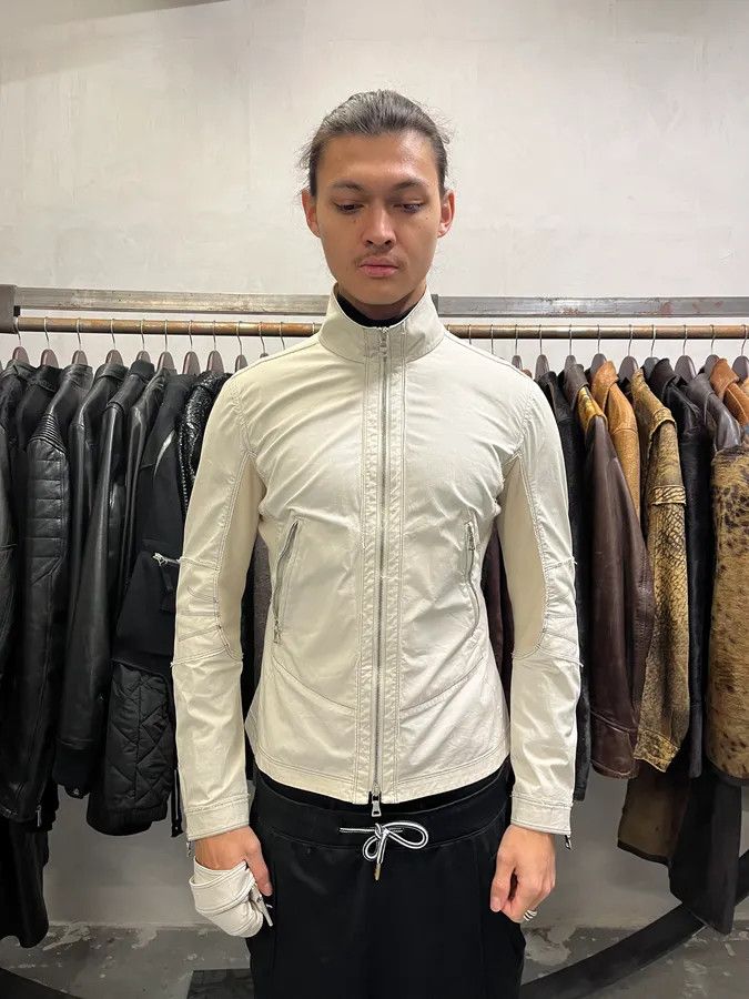Designer × Prada × Vintage SS2002 Prada Beige Light Belted Zip-up Jacket Size US S / EU 44-46 / 1 - 4 Thumbnail