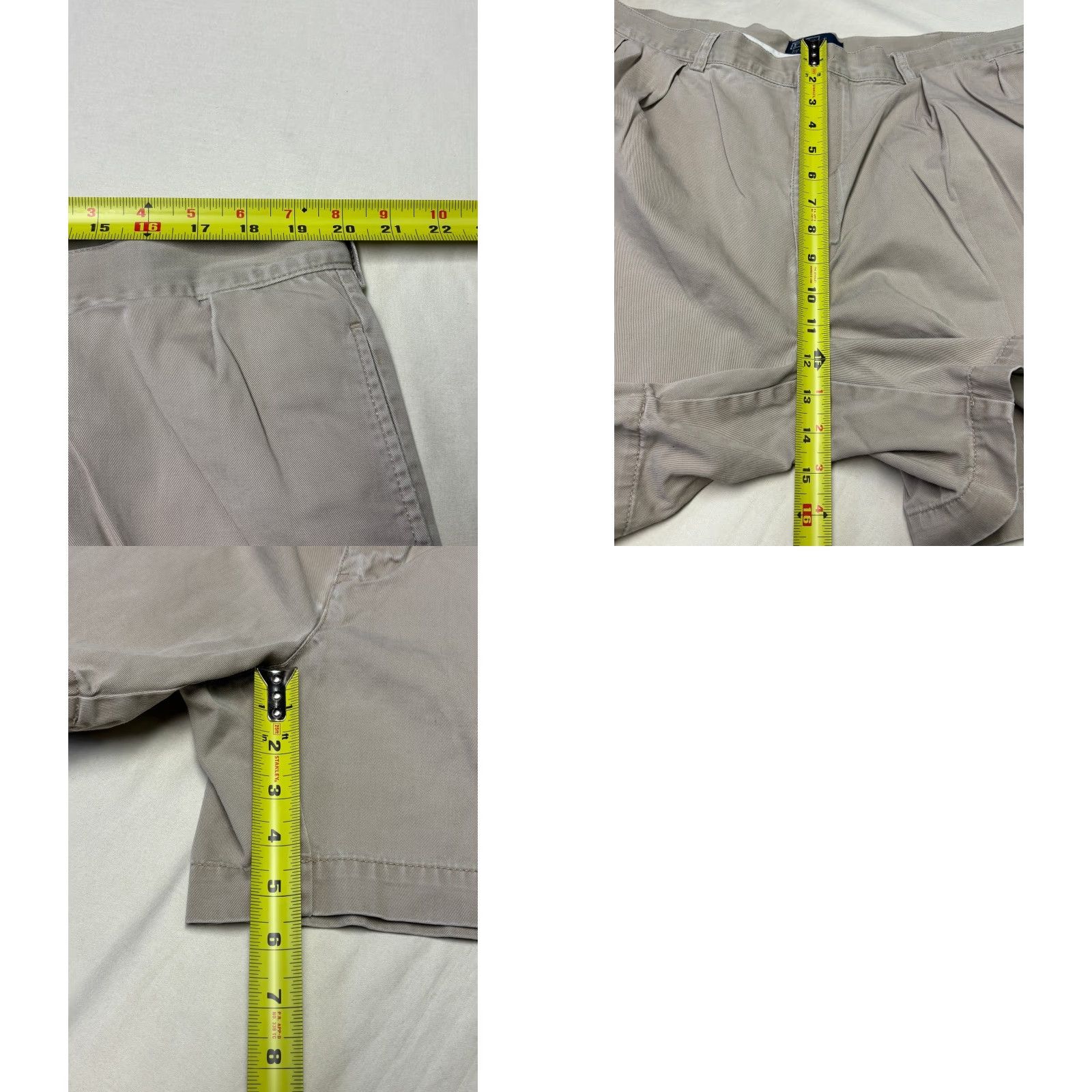 Polo Ralph Lauren Polo Ralph Lauren Andrew Short Mens 42x5.5 Khaki Tan Pleated Cotton Chino Shorts Size US XL / EU 56 / 4 - 8 Thumbnail