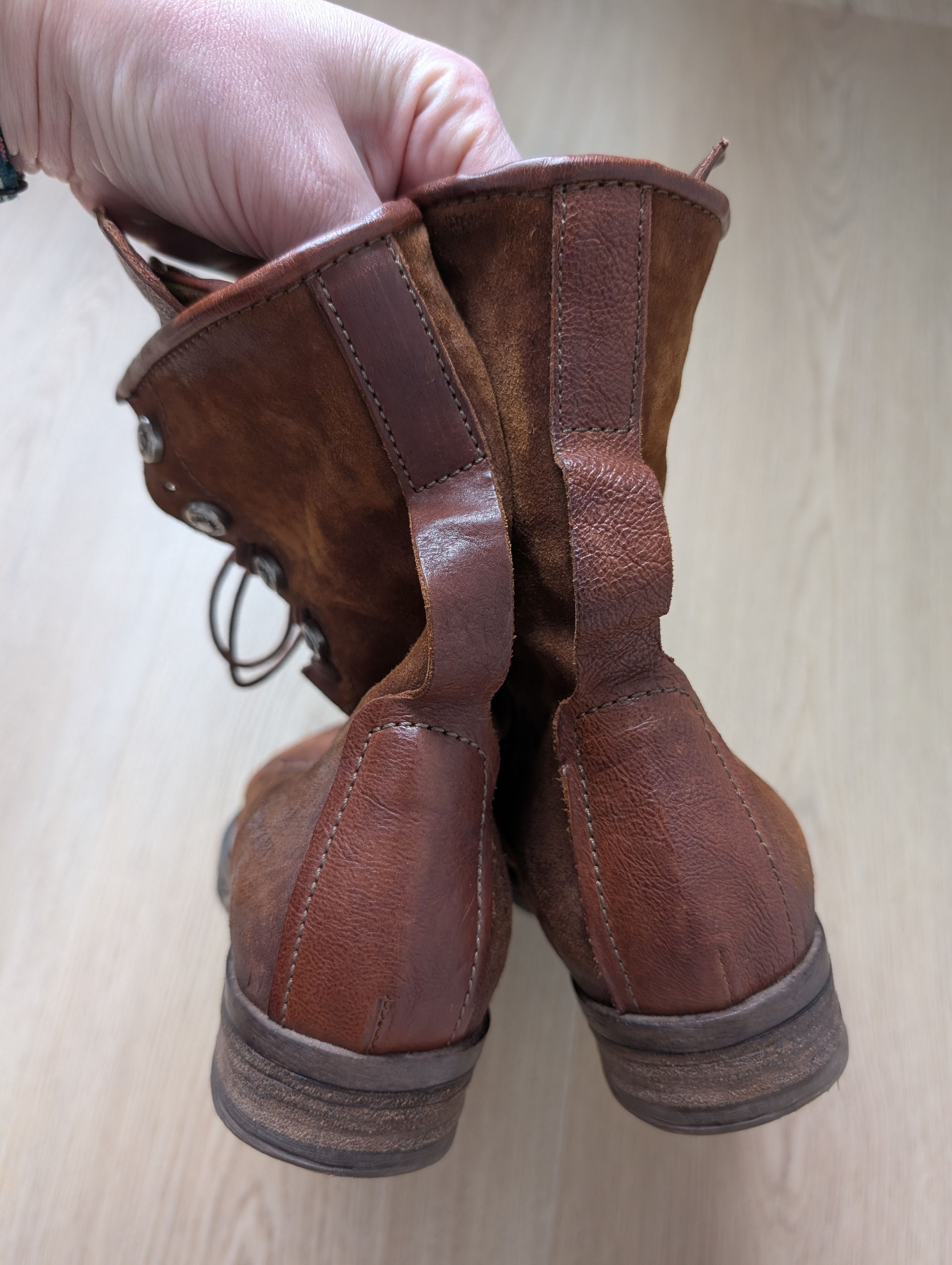 A.S.98 As 98 Avant-garde Saunder Leather Combat Biker Boots Size US 6.5 / IT 36.5 - 4 Thumbnail