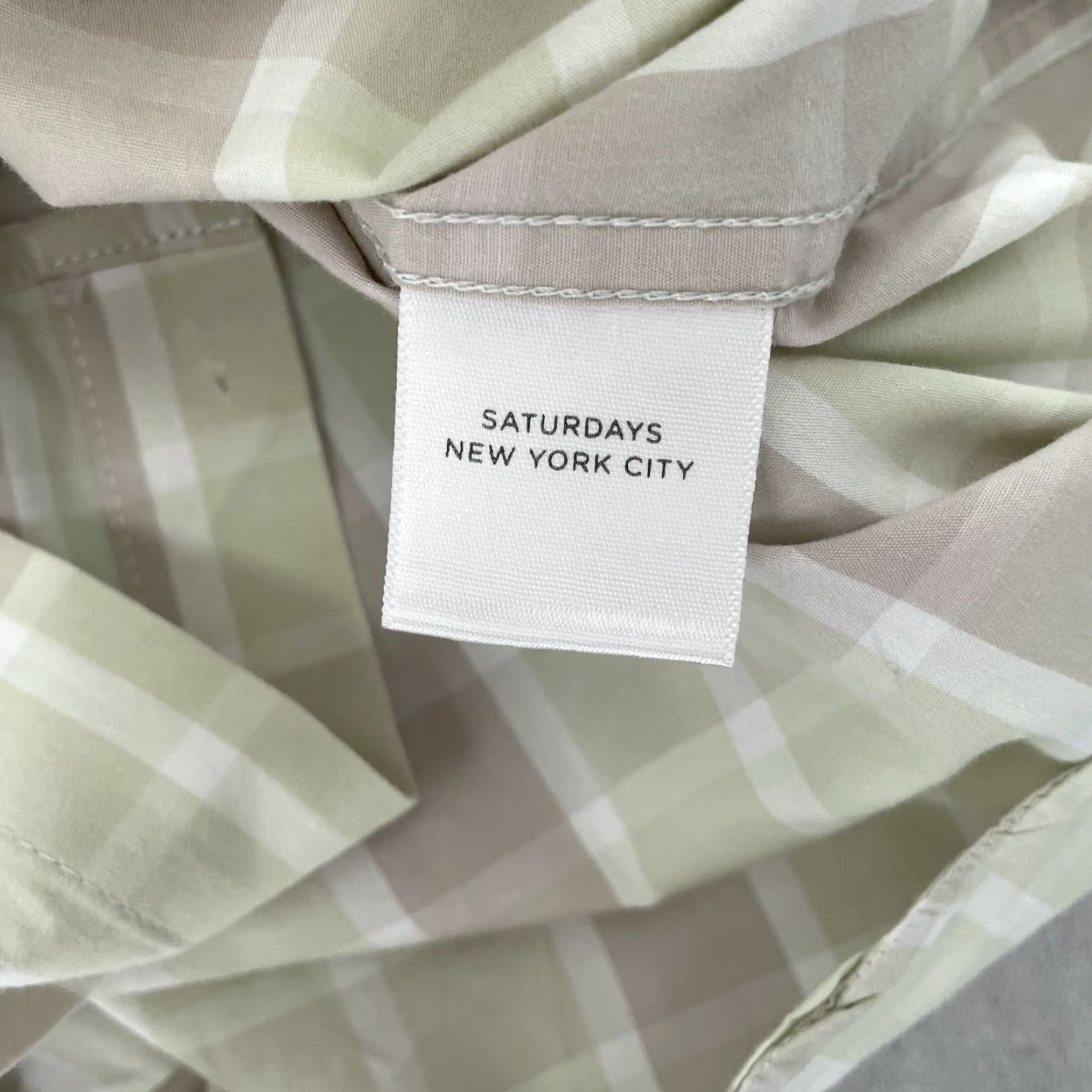 Saturdays NYC VINTAGE Saturdays NYC Plaid Button-Up Shirt Adult XL Green Long Sleeve Casual Mens Size US XL / EU 56 / 4 - 6 Thumbnail